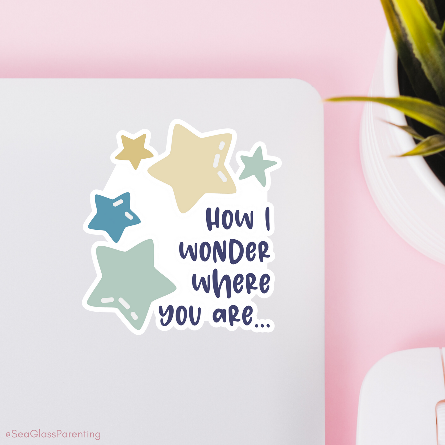 How I Wonder Where You Are—Baby Loss Remembrance (vinyl sticker)