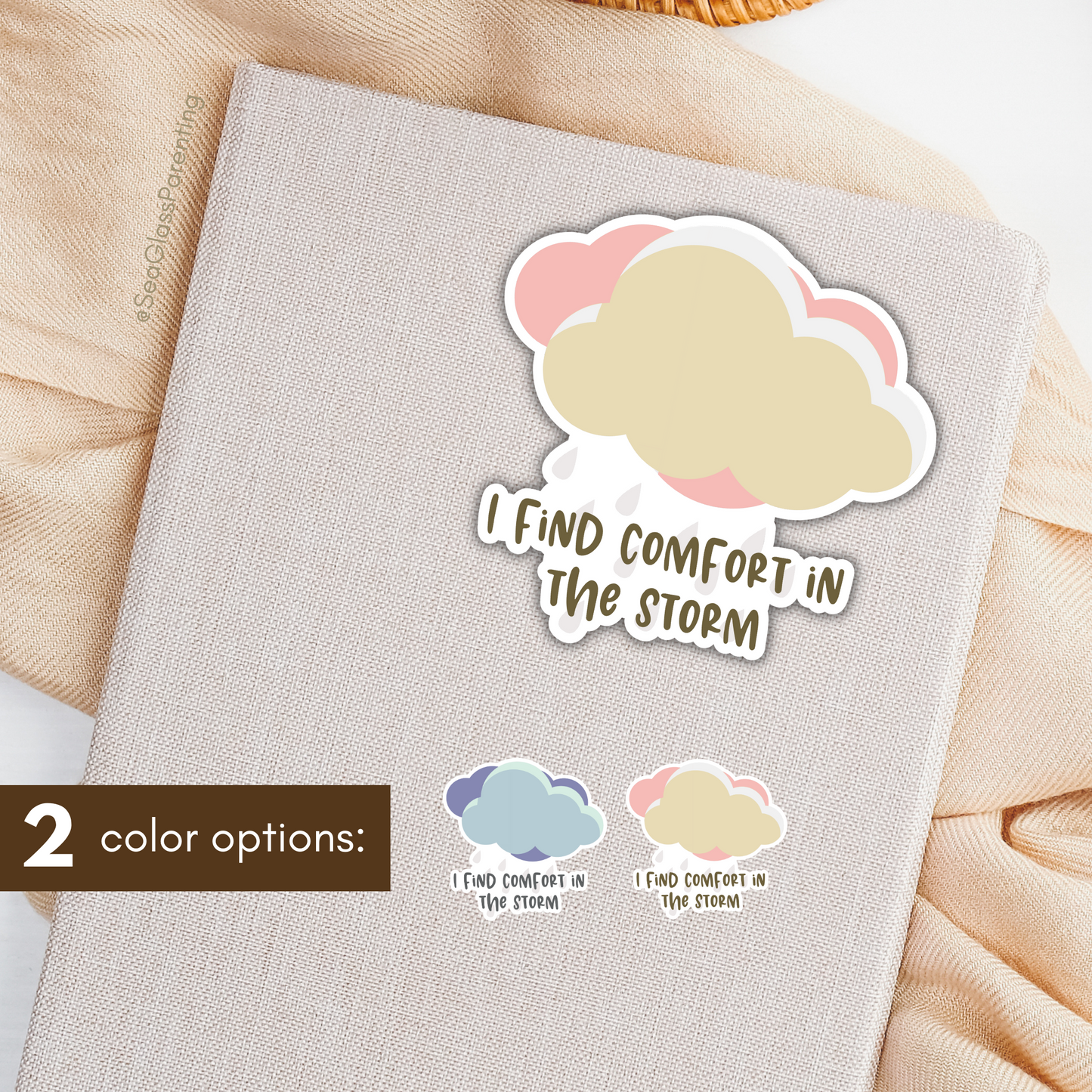 I Find Comfort in the Storm—Life After Tragedy, Trauma, or Loss (vinyl sticker)