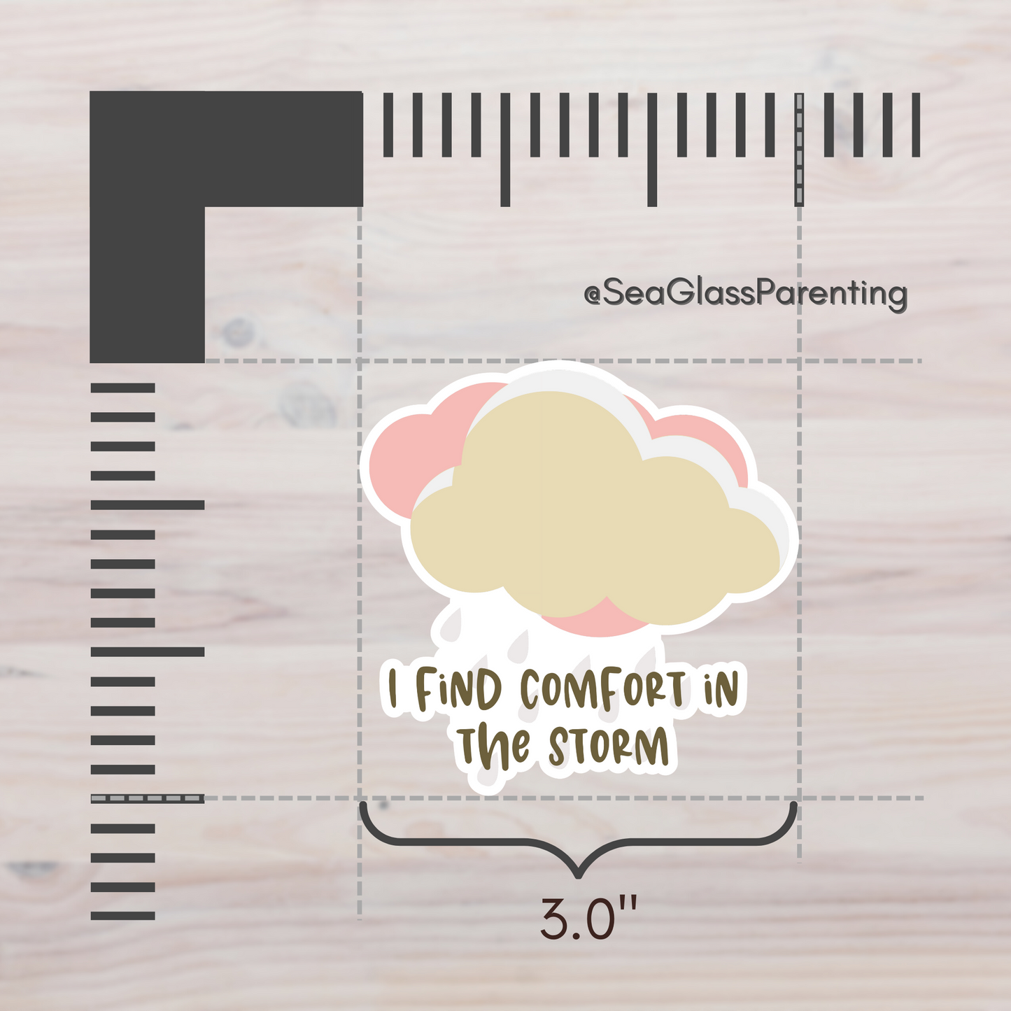 I Find Comfort in the Storm—Life After Tragedy, Trauma, or Loss (vinyl sticker)
