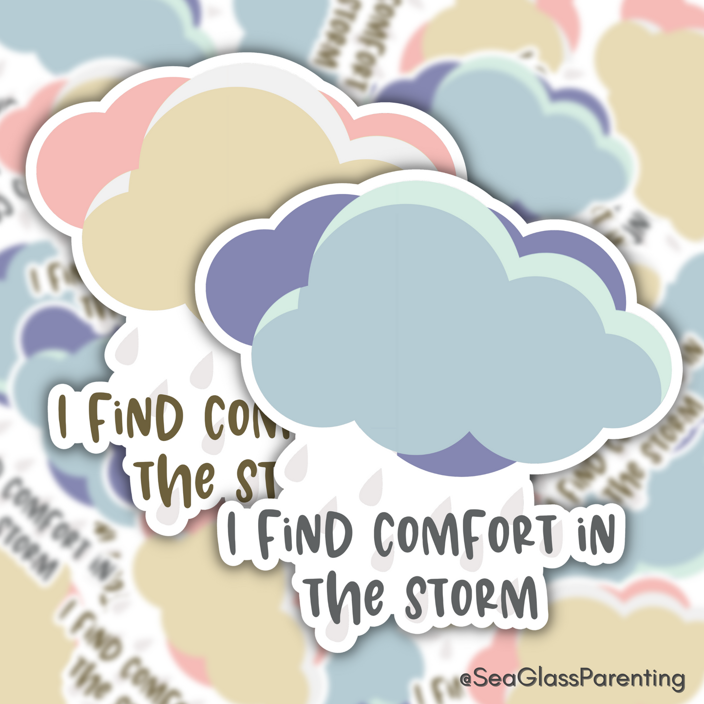 I Find Comfort in the Storm—Life After Tragedy, Trauma, or Loss (vinyl sticker)