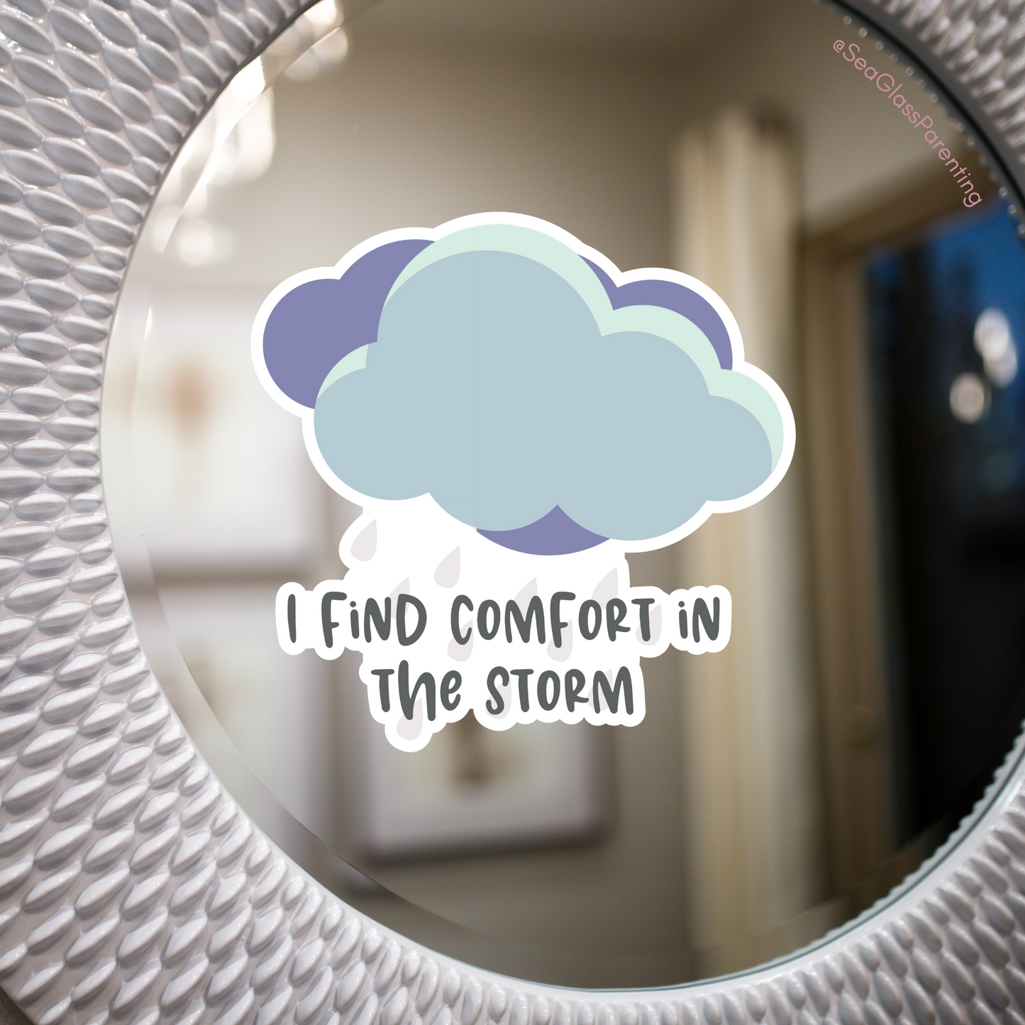 I Find Comfort in the Storm—Life After Tragedy, Trauma, or Loss (vinyl sticker)
