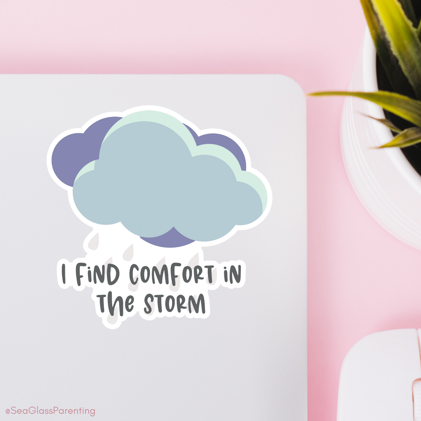 I Find Comfort in the Storm—Life After Tragedy, Trauma, or Loss (vinyl sticker)
