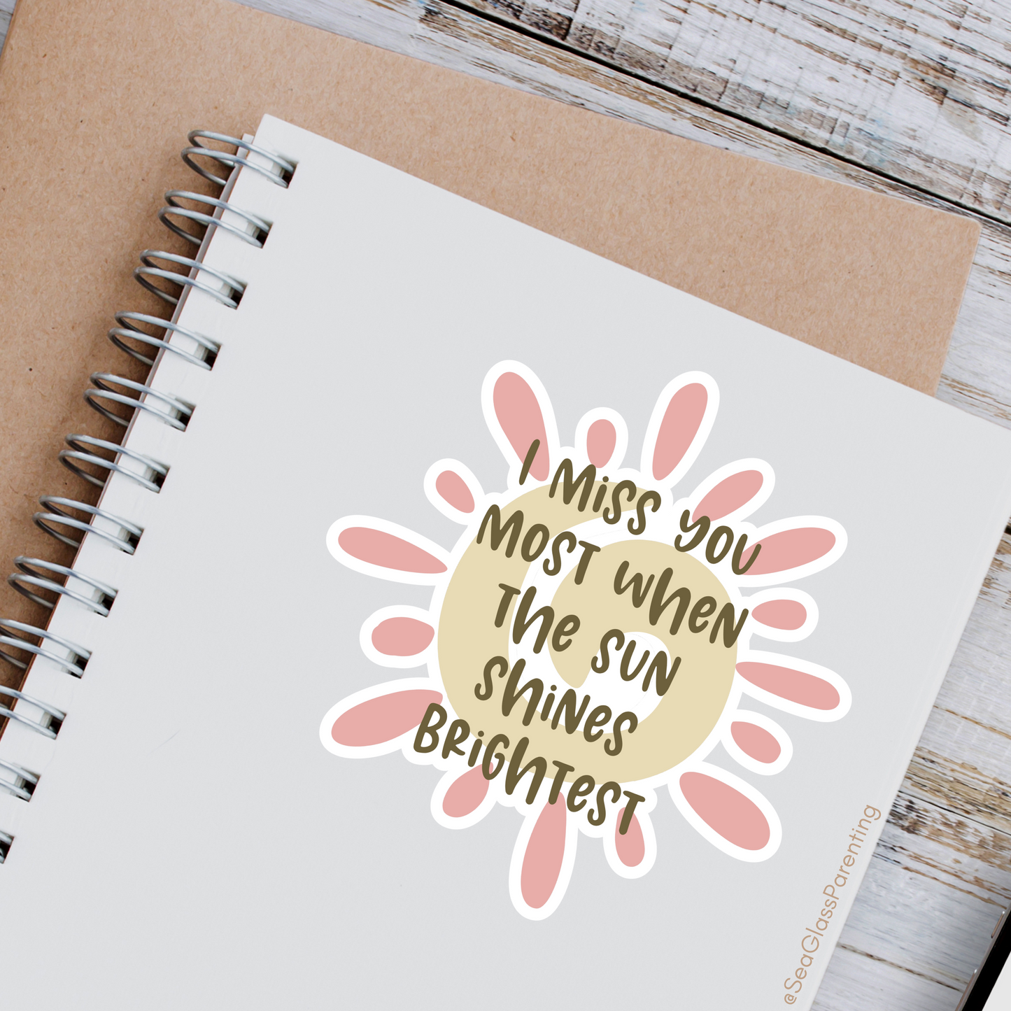 I Miss You Most When the Sun Shines Brightest—Baby Loss Remembrance (vinyl sticker)