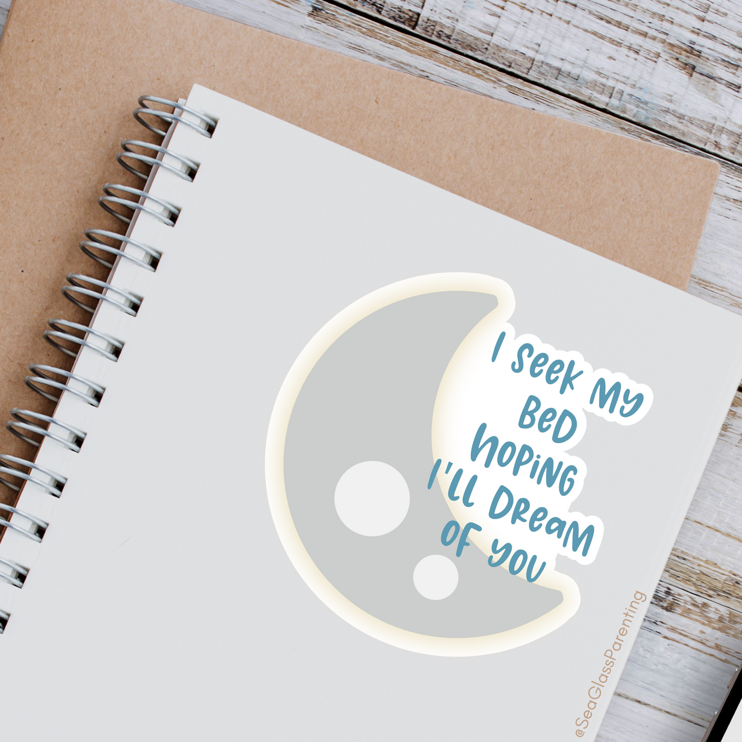 I Seek my Bed Hoping I'll Dream of You—Baby Loss Remembrance (vinyl sticker)