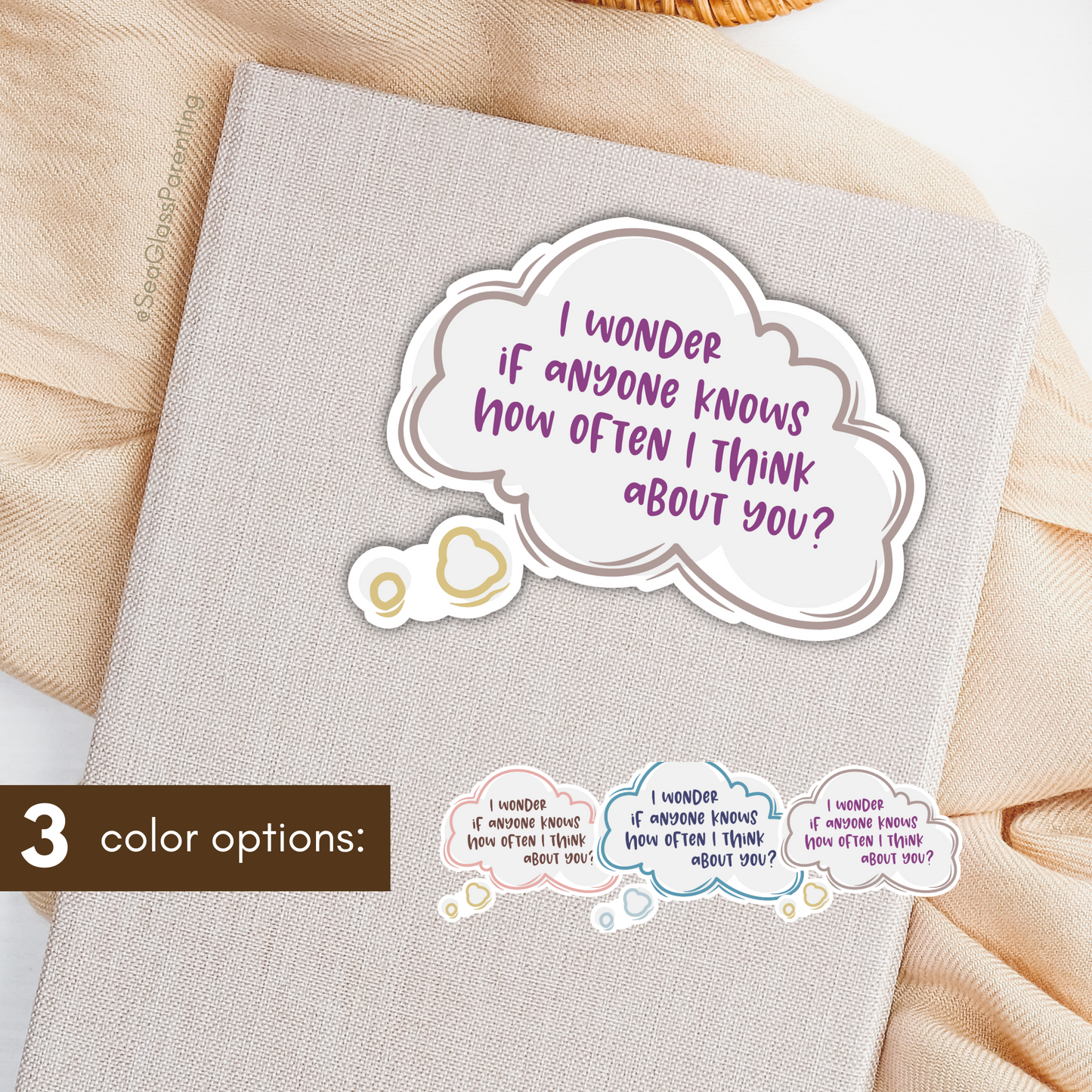 I Wonder if Anyone Knows How Often I Think About You?—Baby Loss Remembrance (vinyl sticker)