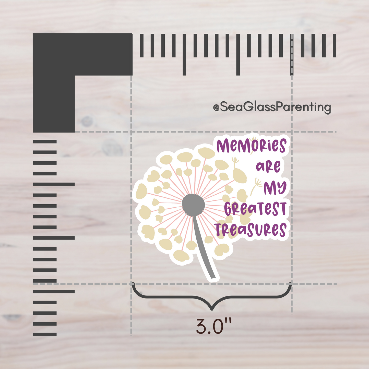 Memories Are My Greatest Treasures—Baby Loss Remembrance (vinyl sticker)