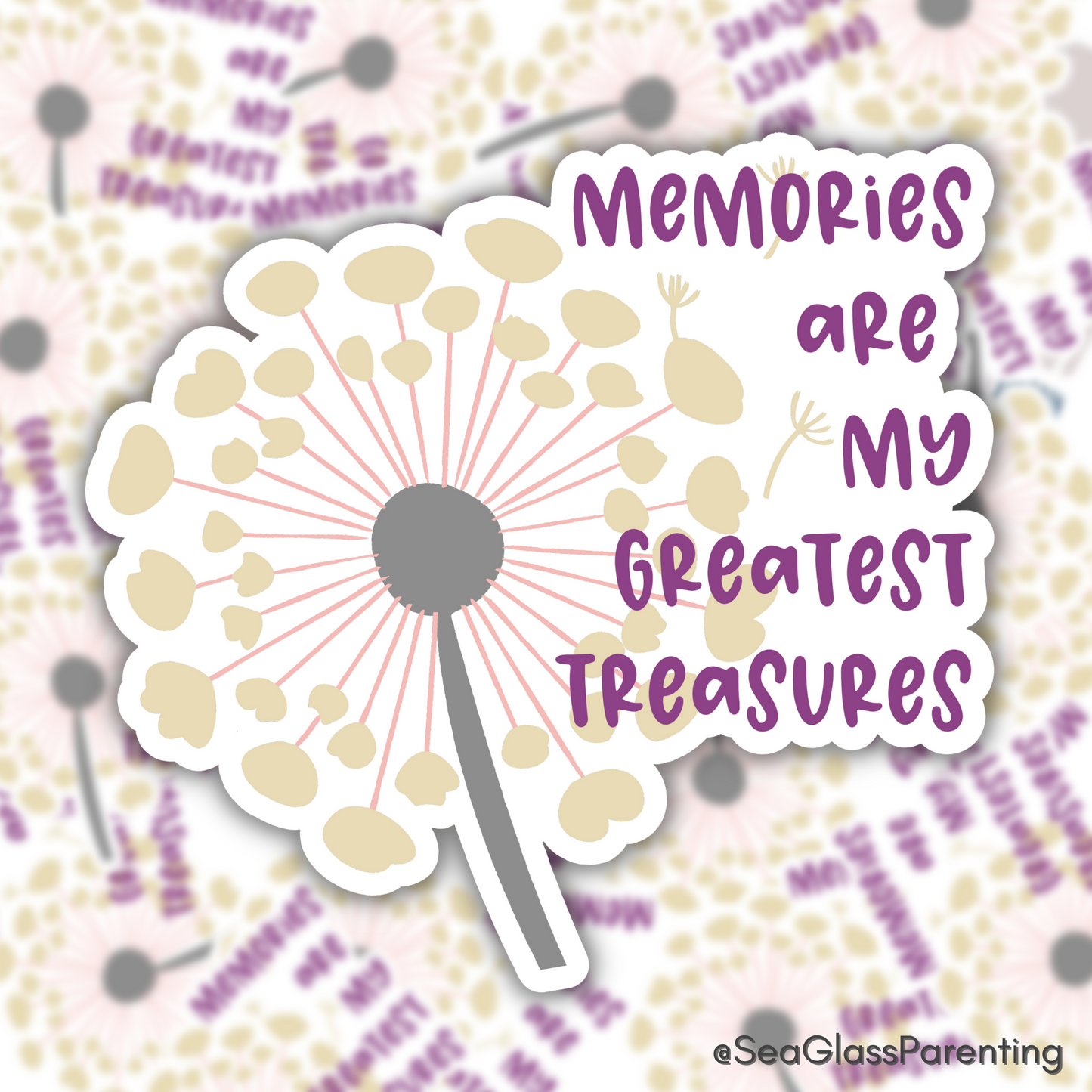 Memories Are My Greatest Treasures—Baby Loss Remembrance (vinyl sticker)