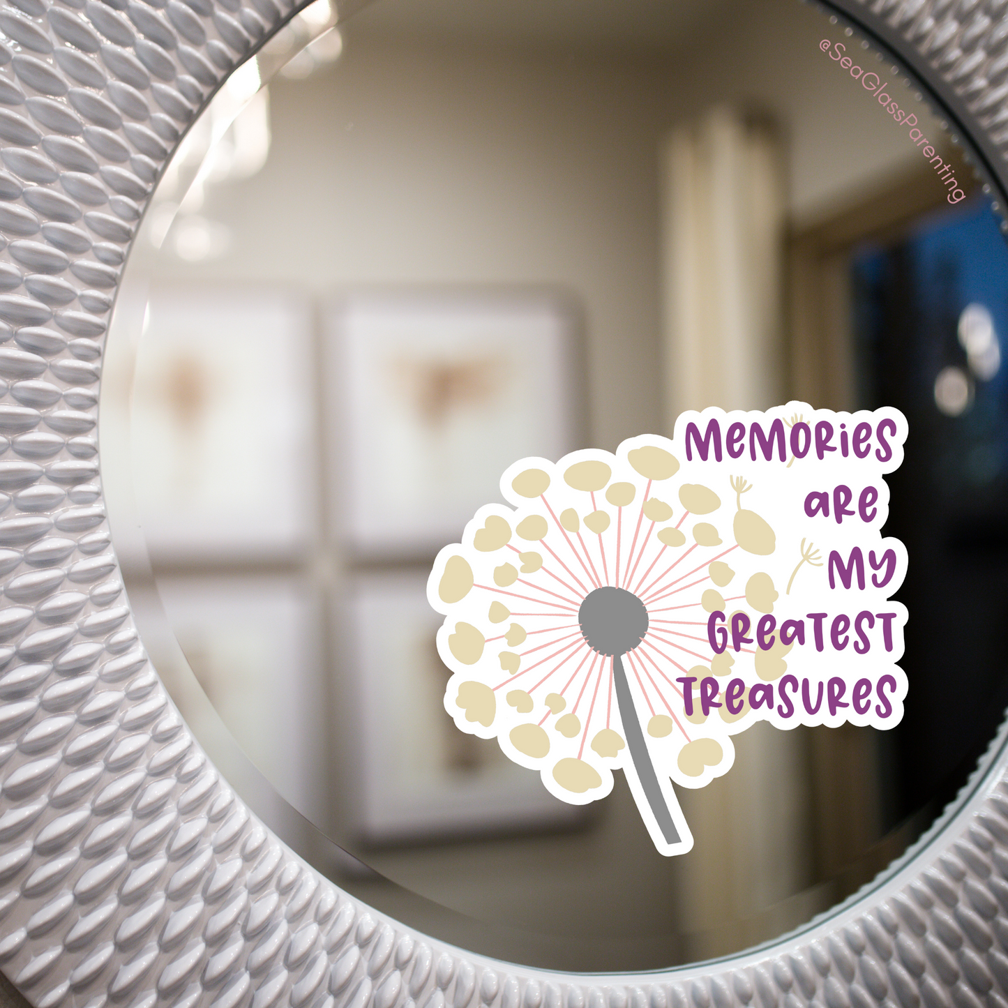 Memories Are My Greatest Treasures—Baby Loss Remembrance (vinyl sticker)