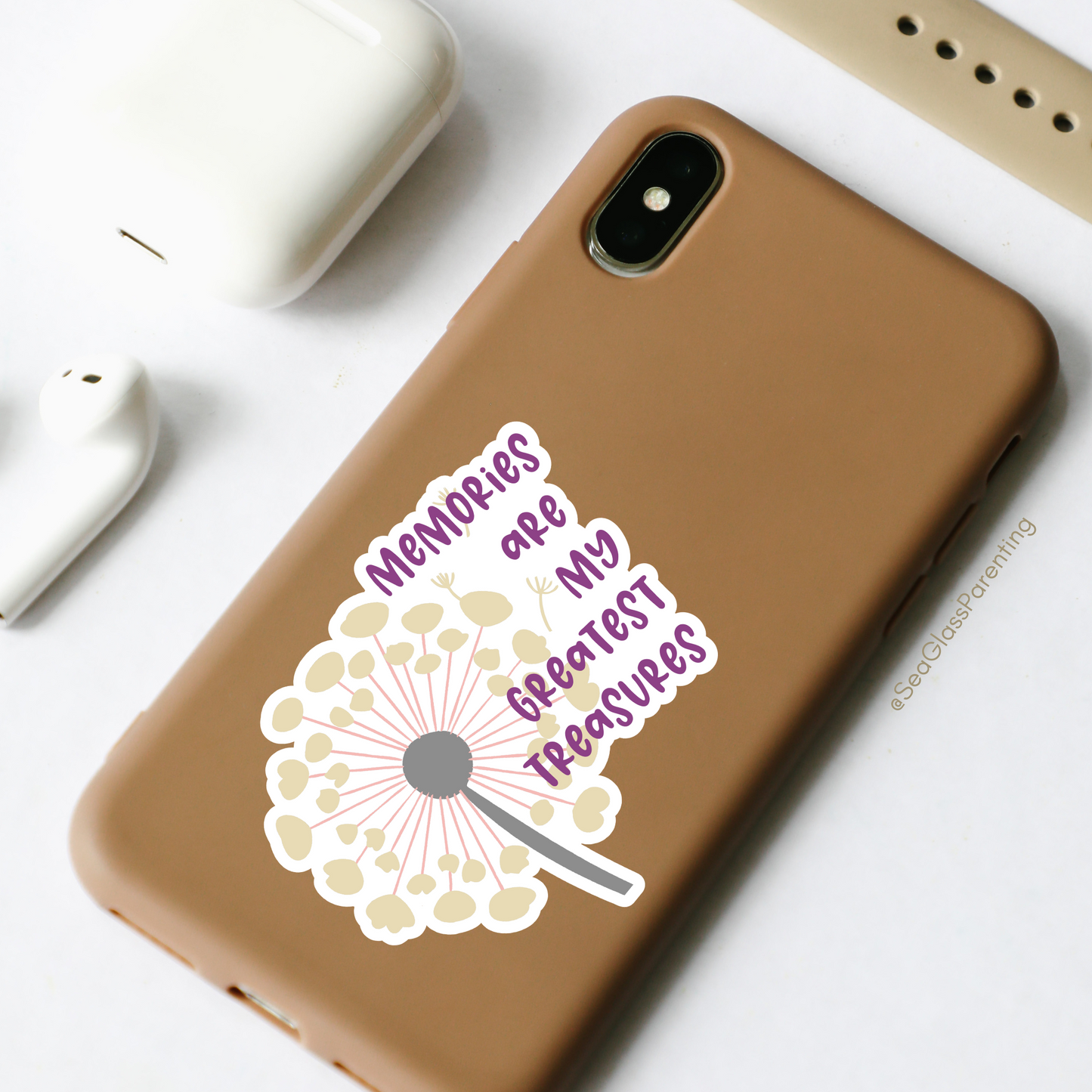 Memories Are My Greatest Treasures—Baby Loss Remembrance (vinyl sticker)