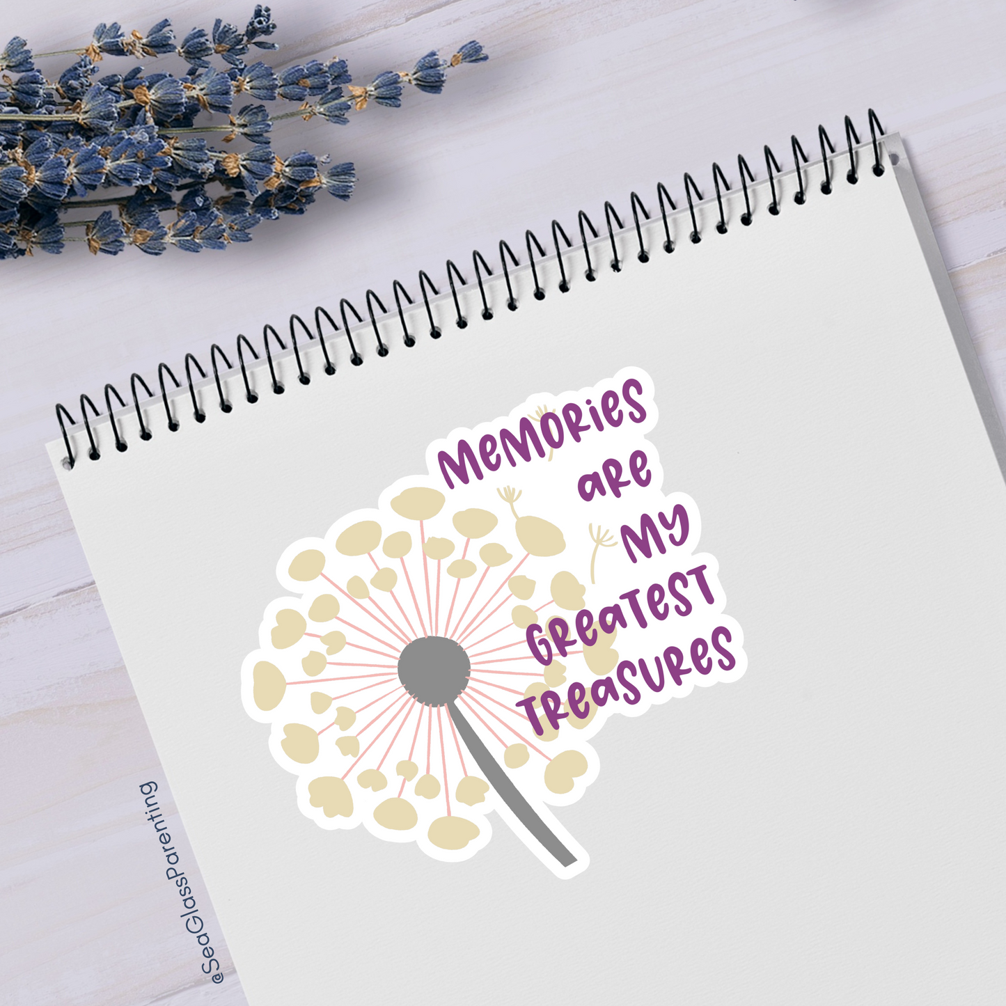 Memories Are My Greatest Treasures—Baby Loss Remembrance (vinyl sticker)