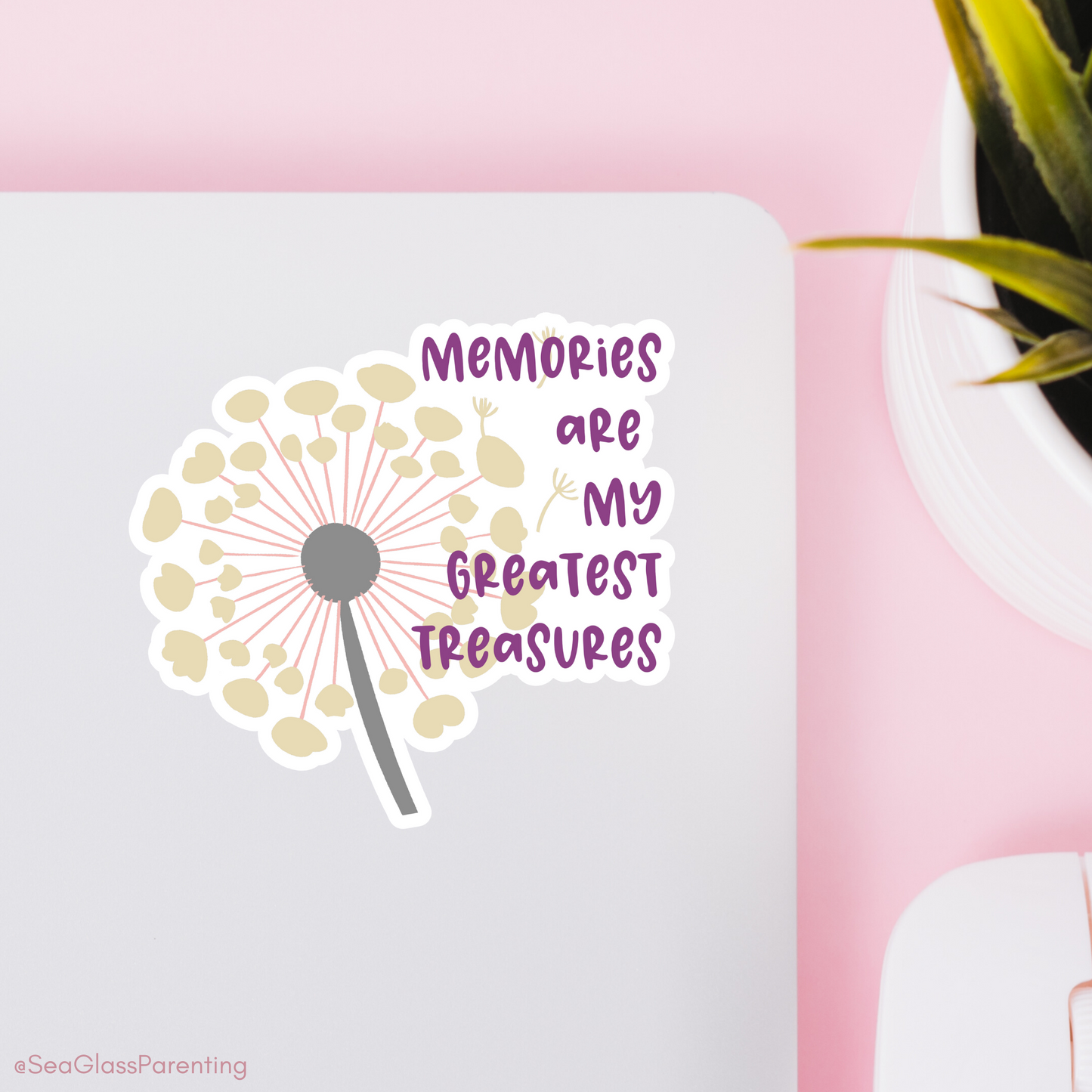 Memories Are My Greatest Treasures—Baby Loss Remembrance (vinyl sticker)