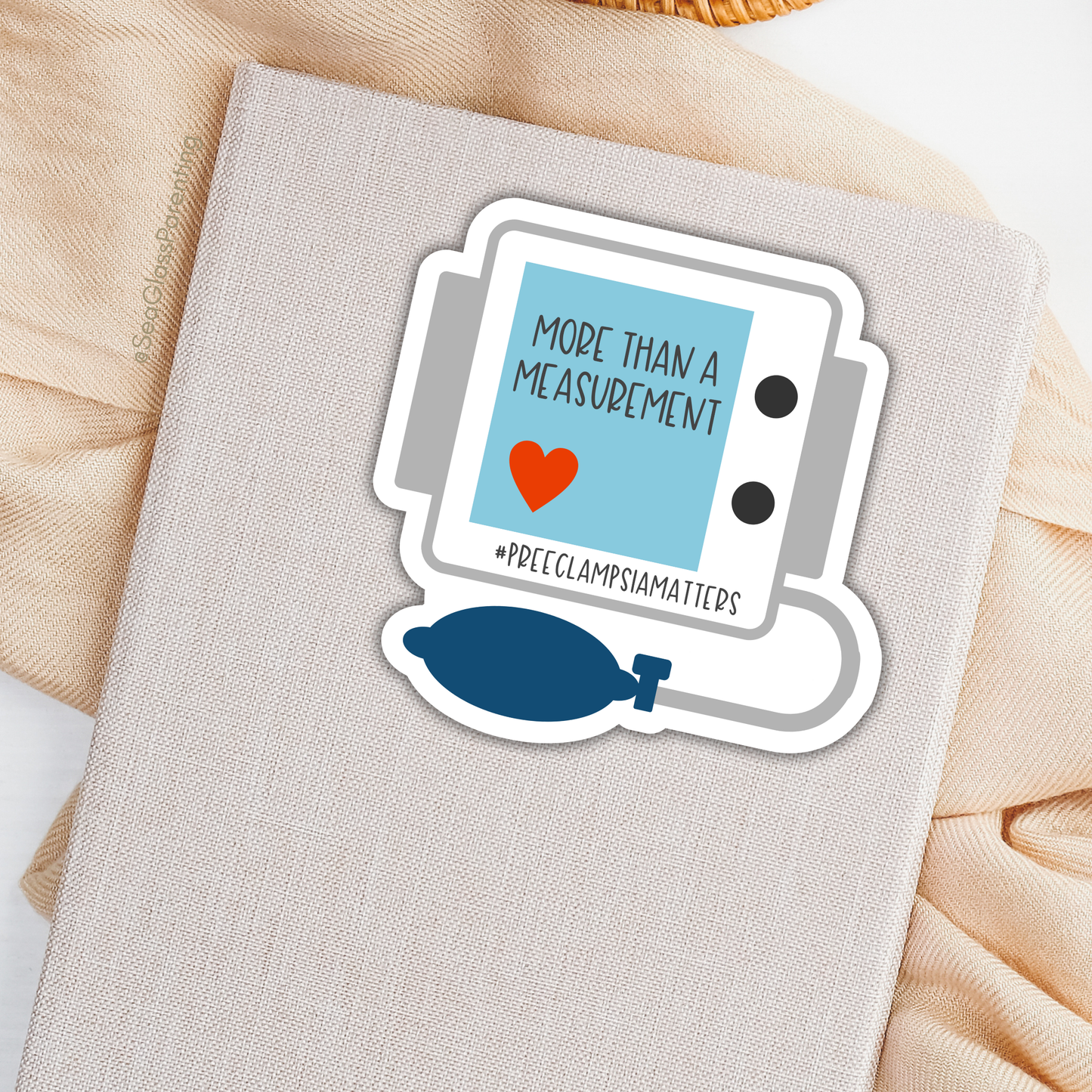 More than a measurement; #PreeclampsiaMatters—Pregnancy Loss Awareness & Prevention (vinyl sticker)
