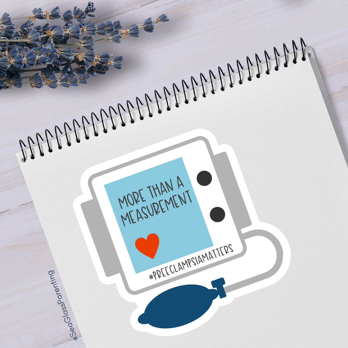 More than a measurement; #PreeclampsiaMatters—Pregnancy Loss Awareness & Prevention (vinyl sticker)