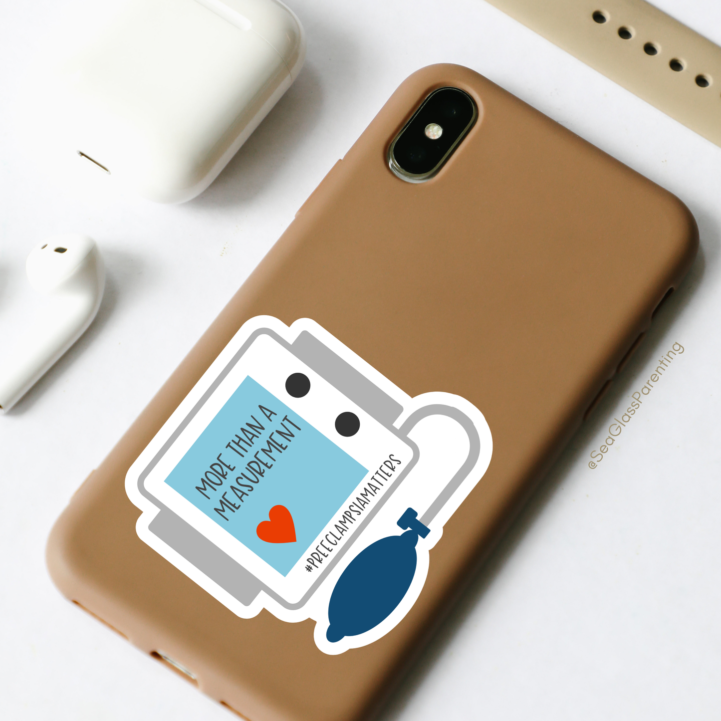 More than a measurement; #PreeclampsiaMatters—Pregnancy Loss Awareness & Prevention (vinyl sticker)