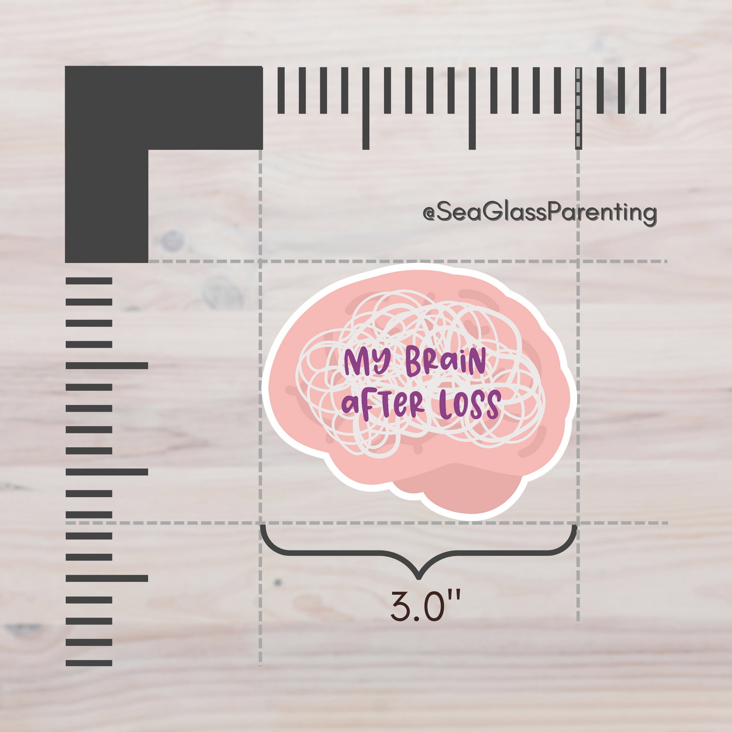 My Brain After Loss—Grief Awareness and Education (vinyl sticker)