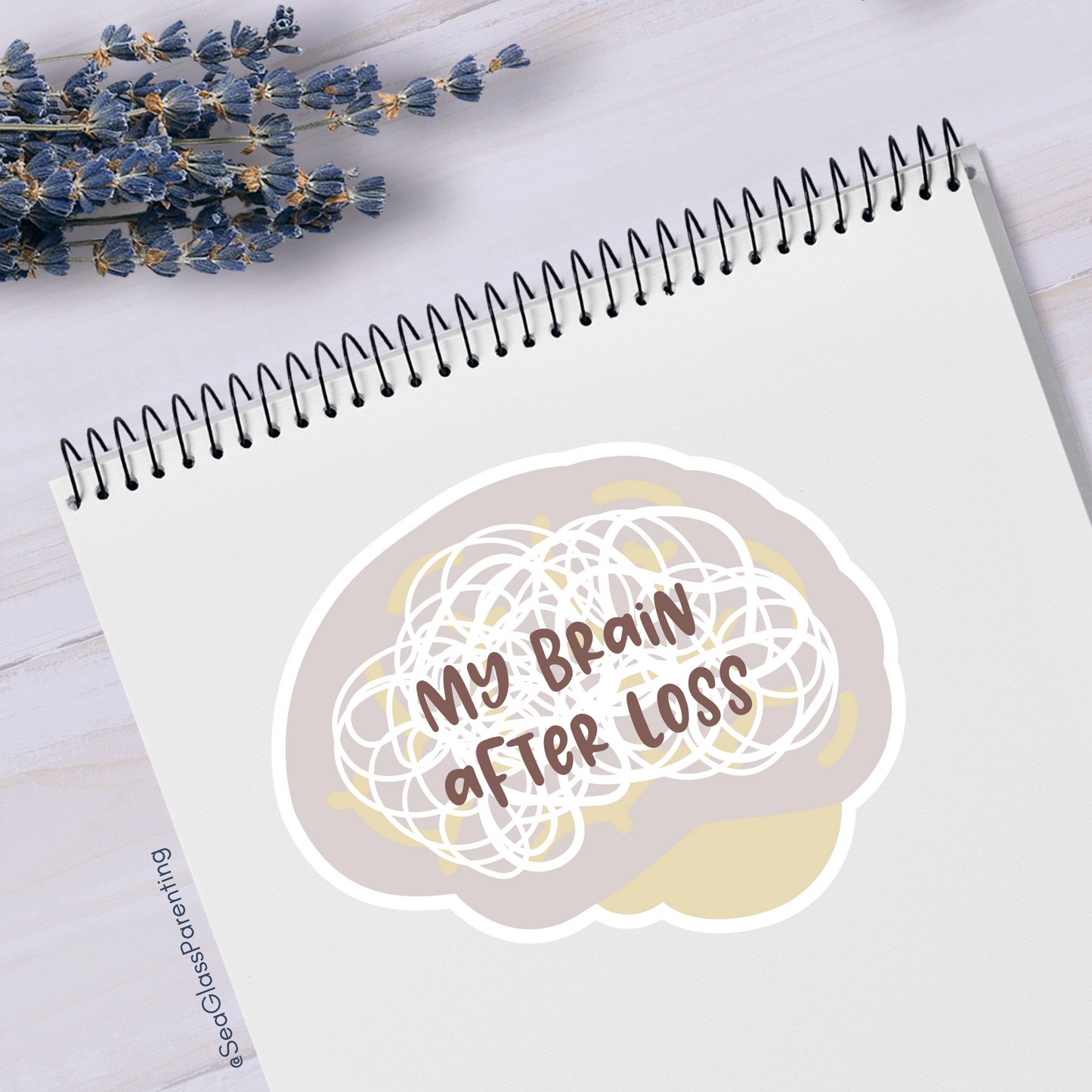 My Brain After Loss—Grief Awareness and Education (vinyl sticker)