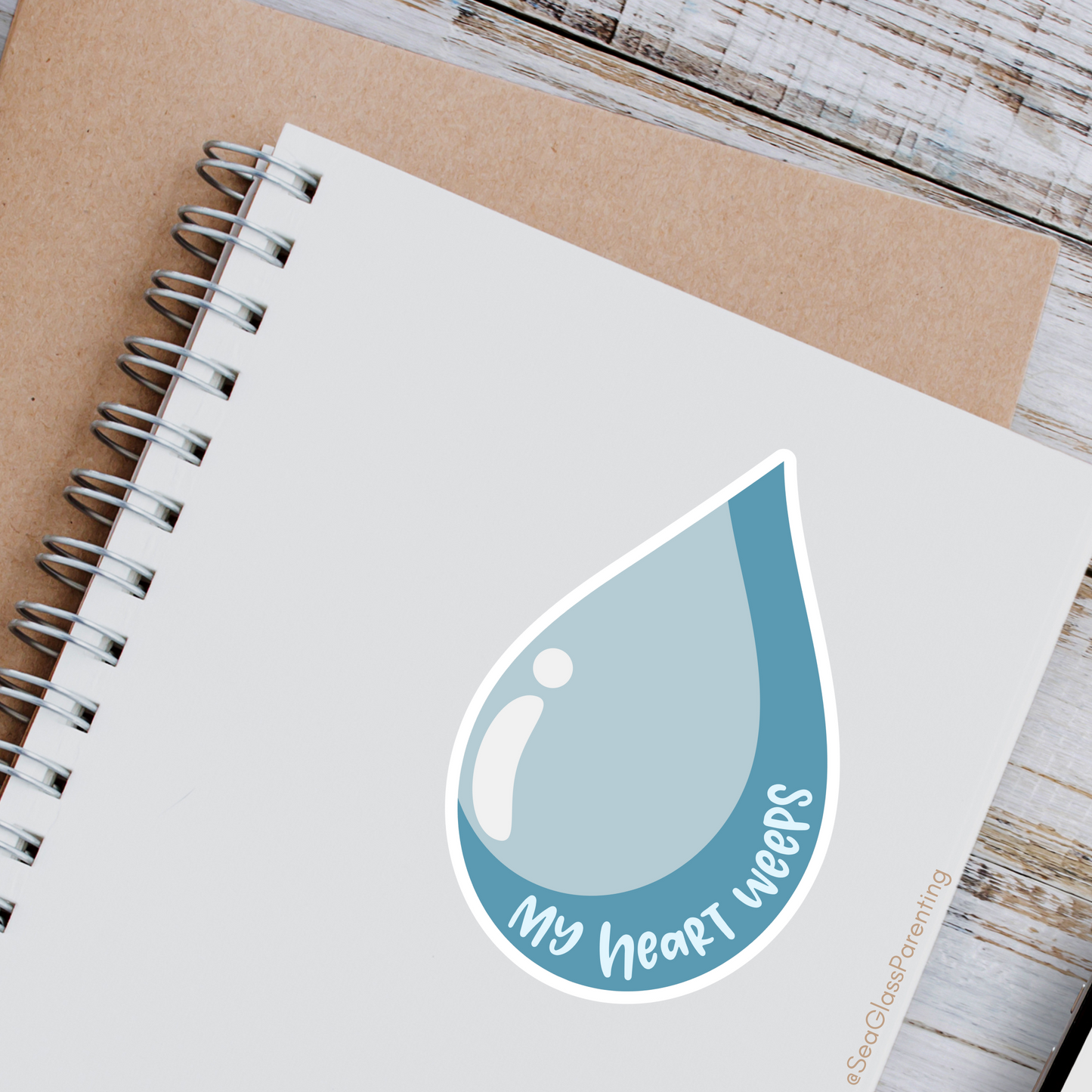 My Heart Weeps—Life After Tragedy, Trauma, or Loss (vinyl sticker)