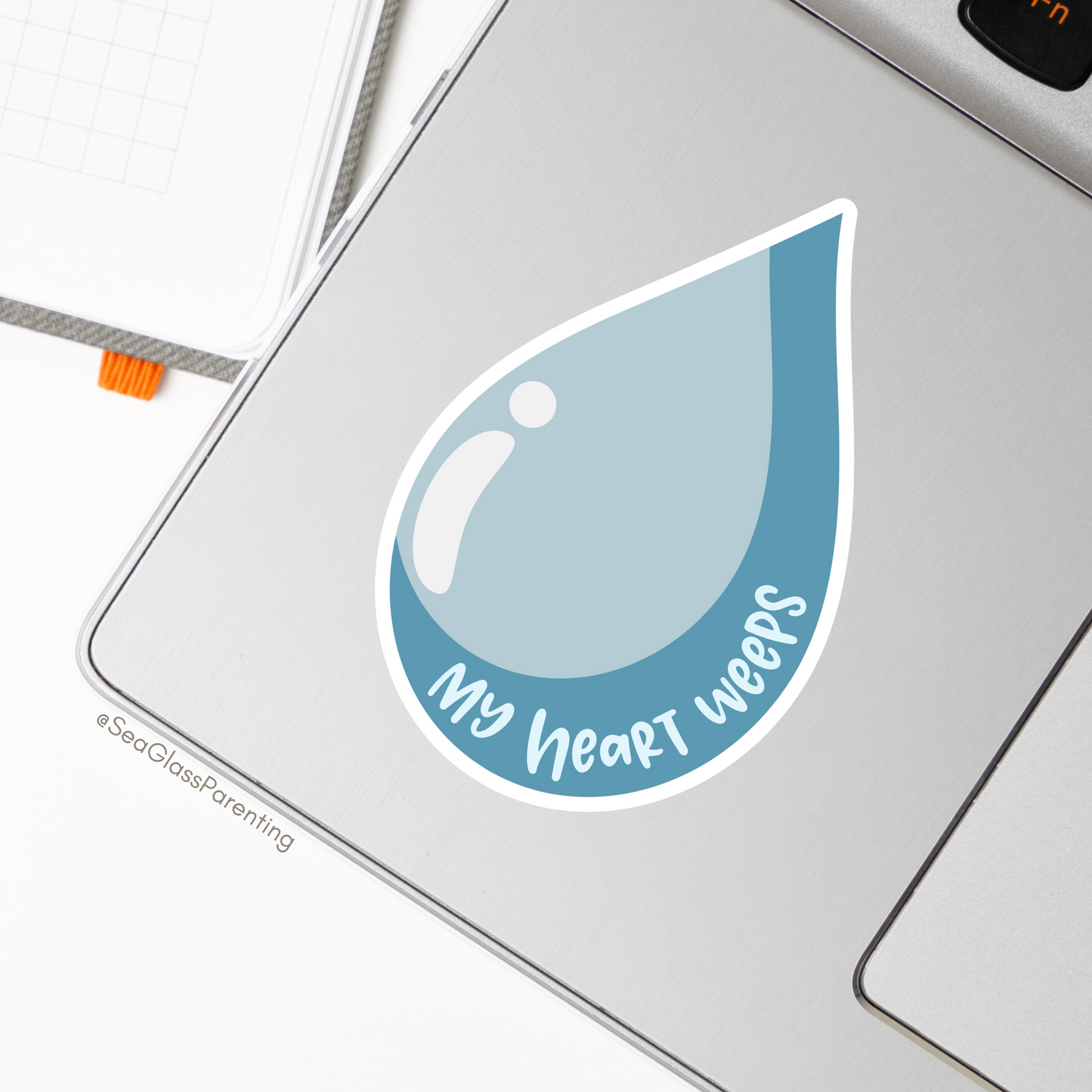 My Heart Weeps—Life After Tragedy, Trauma, or Loss (vinyl sticker)