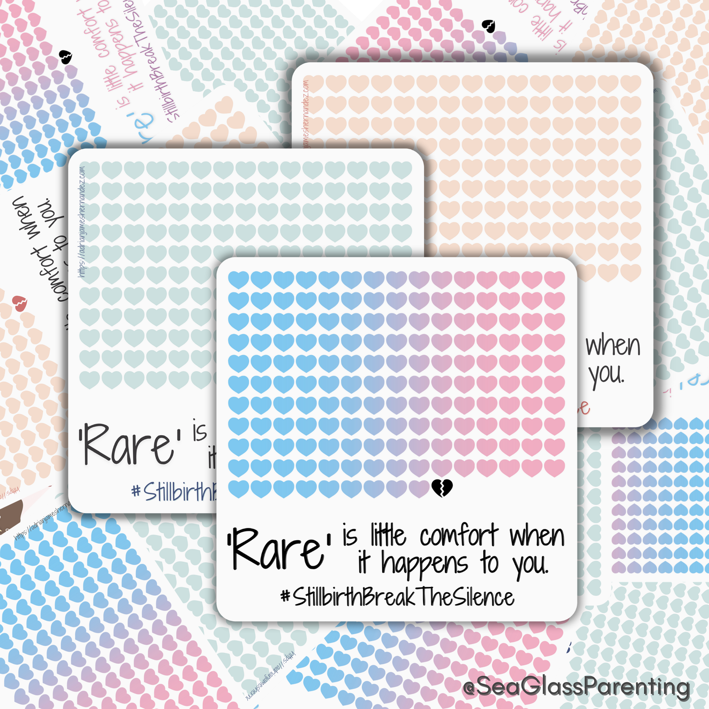 Rare is little comfort when it happens to you—Stillbirth break the silence, 1 in 160 (vinyl sticker)