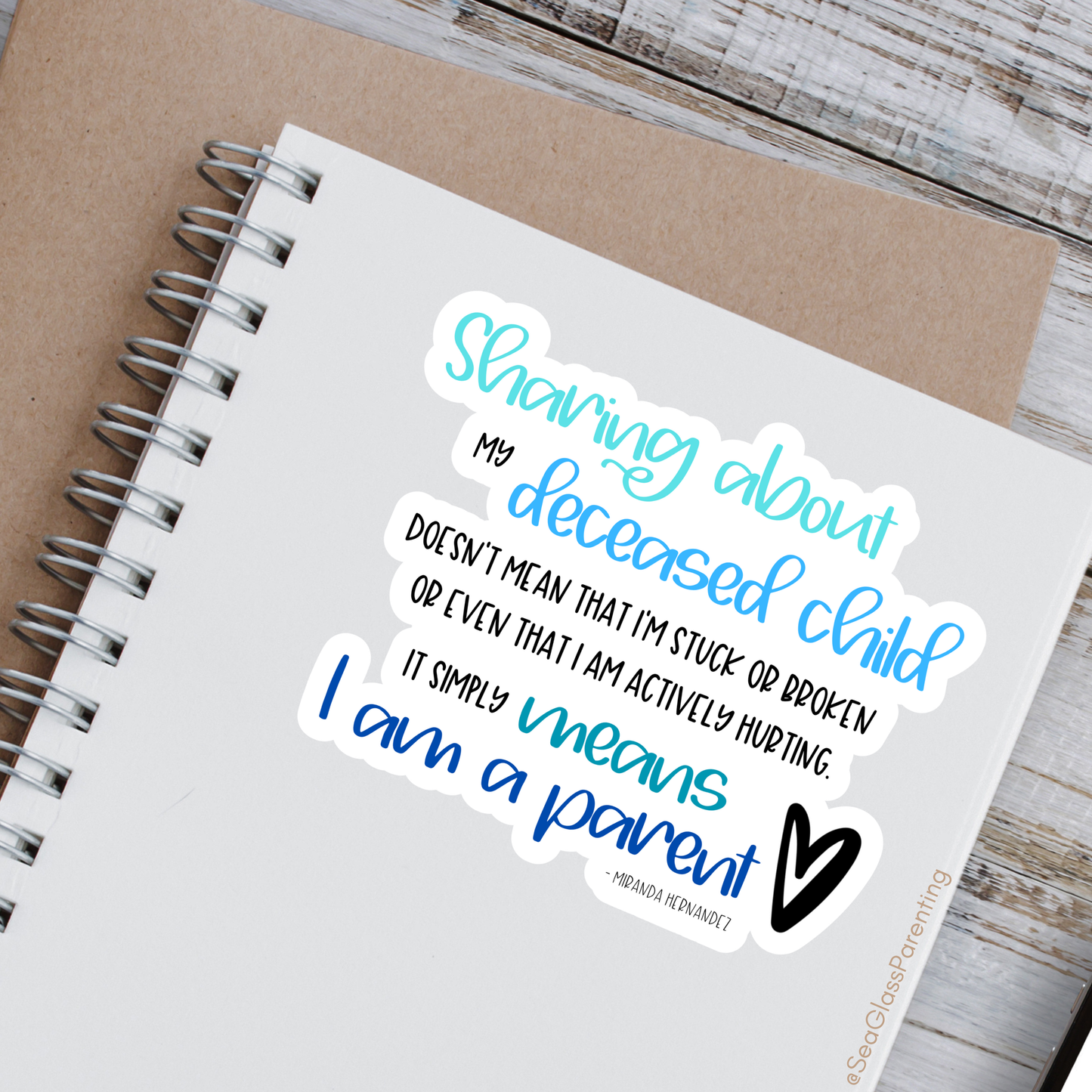 Sharing About my Deceased Child Simply Means I am a ParentāGrief Awareness and Education (vinyl sticker)