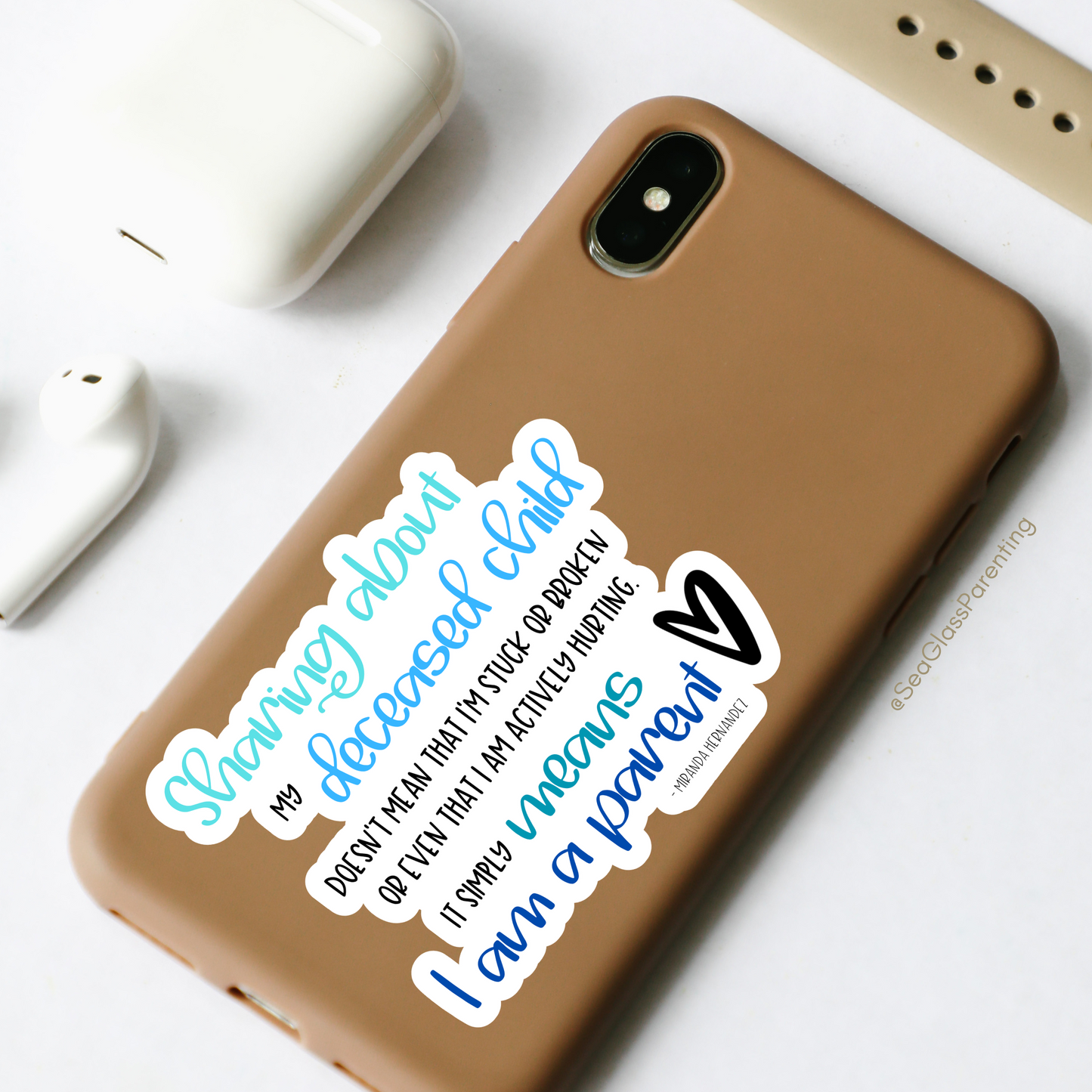 Sharing About my Deceased Child Simply Means I am a ParentāGrief Awareness and Education (vinyl sticker)