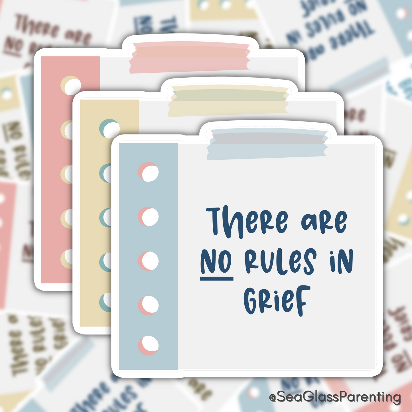 There are NO Rules in Grief—Grief Awareness and Education (vinyl sticker)