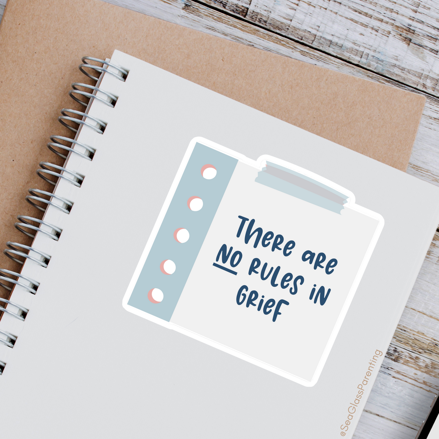 There are NO Rules in Grief—Grief Awareness and Education (vinyl sticker)