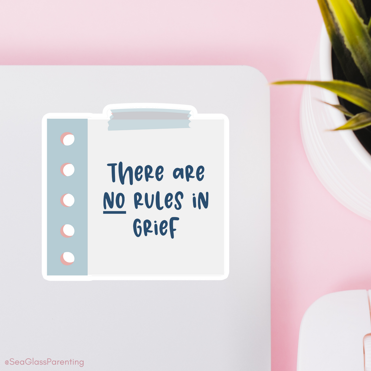 There are NO Rules in Grief—Grief Awareness and Education (vinyl sticker)