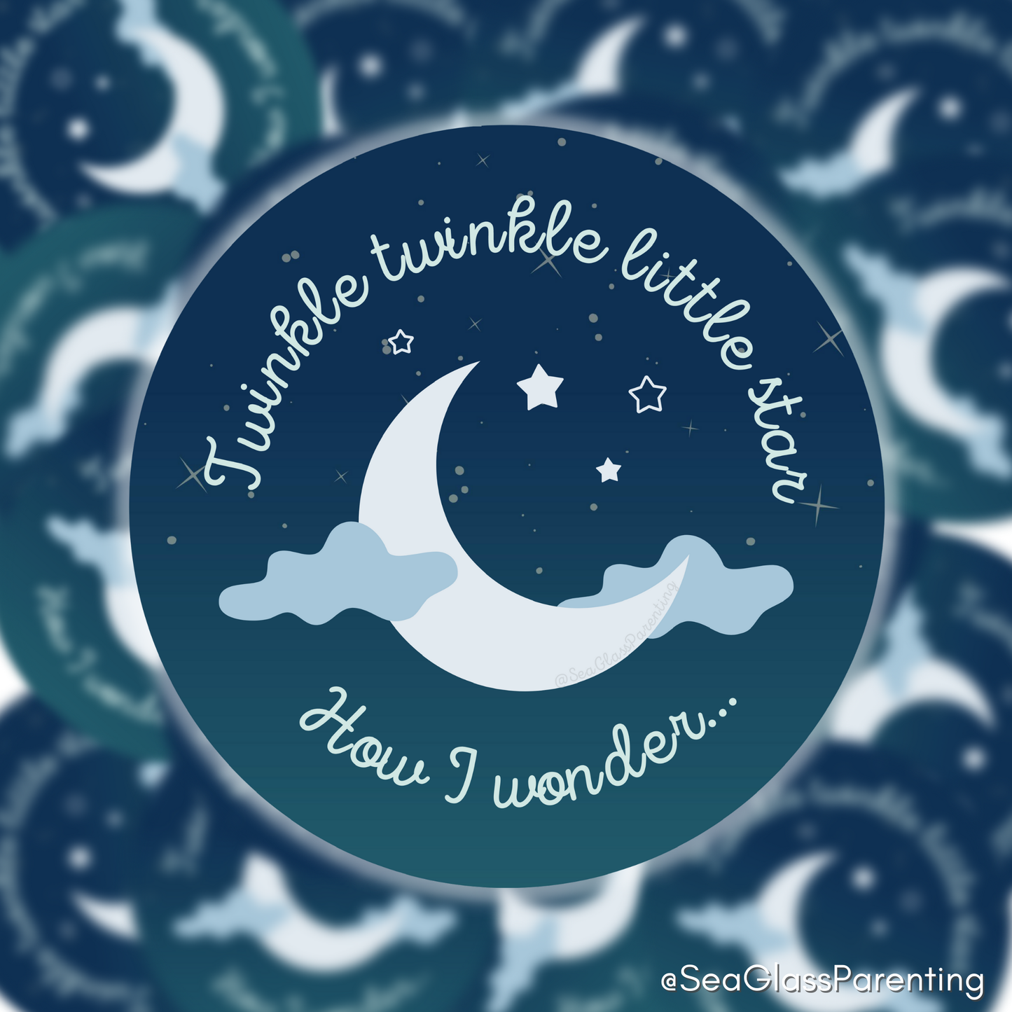 Twinkle twinkle little star; How I wonder so many things about you—Baby Loss Remembrance (vinyl sticker)