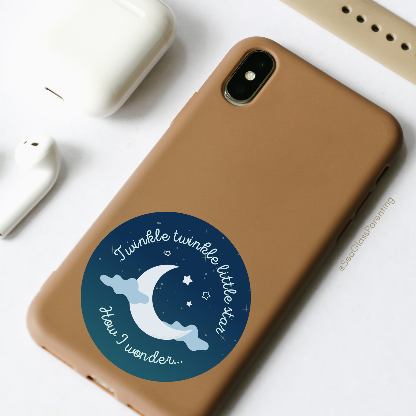 Twinkle twinkle little star; How I wonder so many things about you—Baby Loss Remembrance (vinyl sticker)