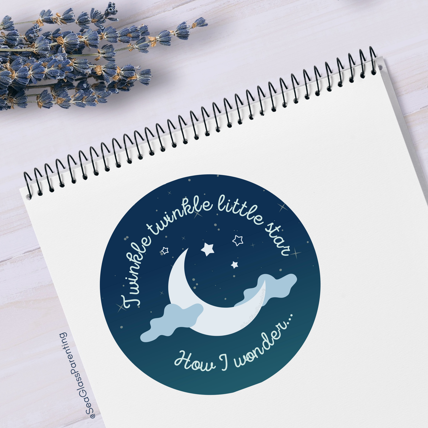 Twinkle twinkle little star; How I wonder so many things about you—Baby Loss Remembrance (vinyl sticker)