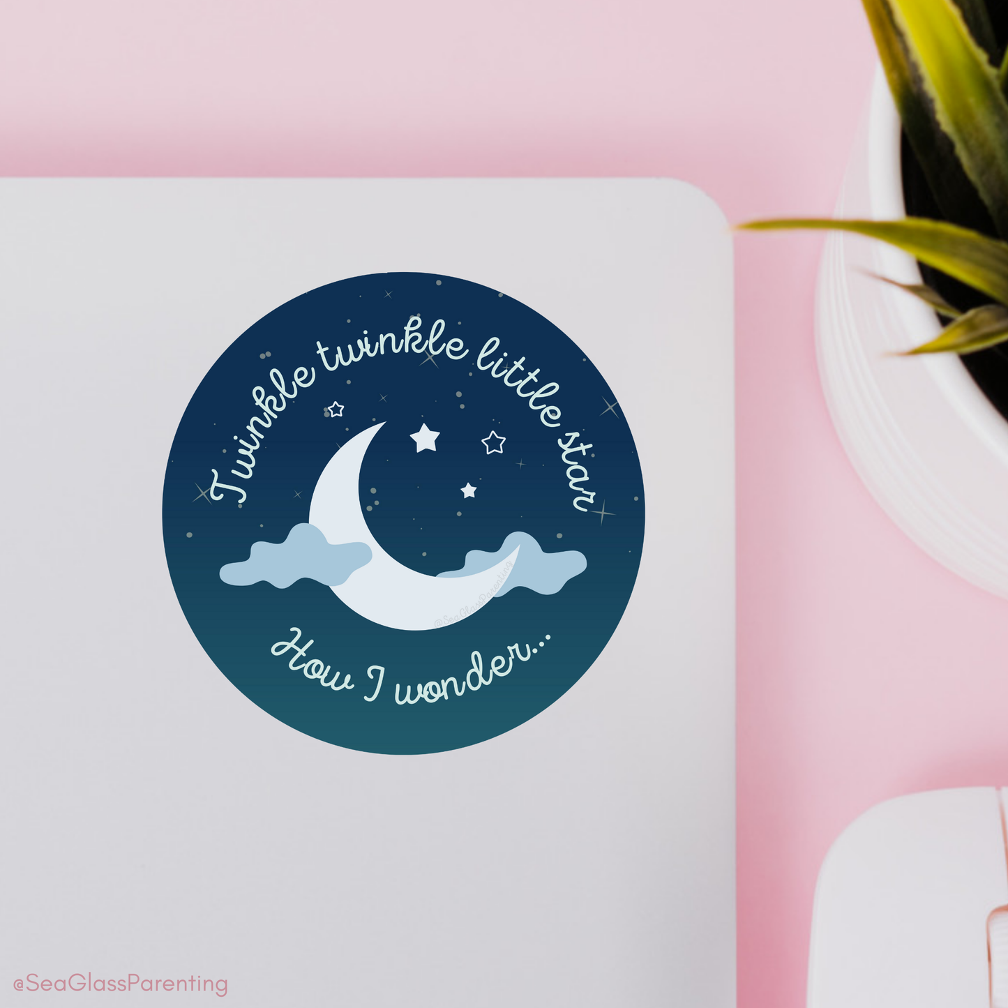 Twinkle twinkle little star; How I wonder so many things about you—Baby Loss Remembrance (vinyl sticker)