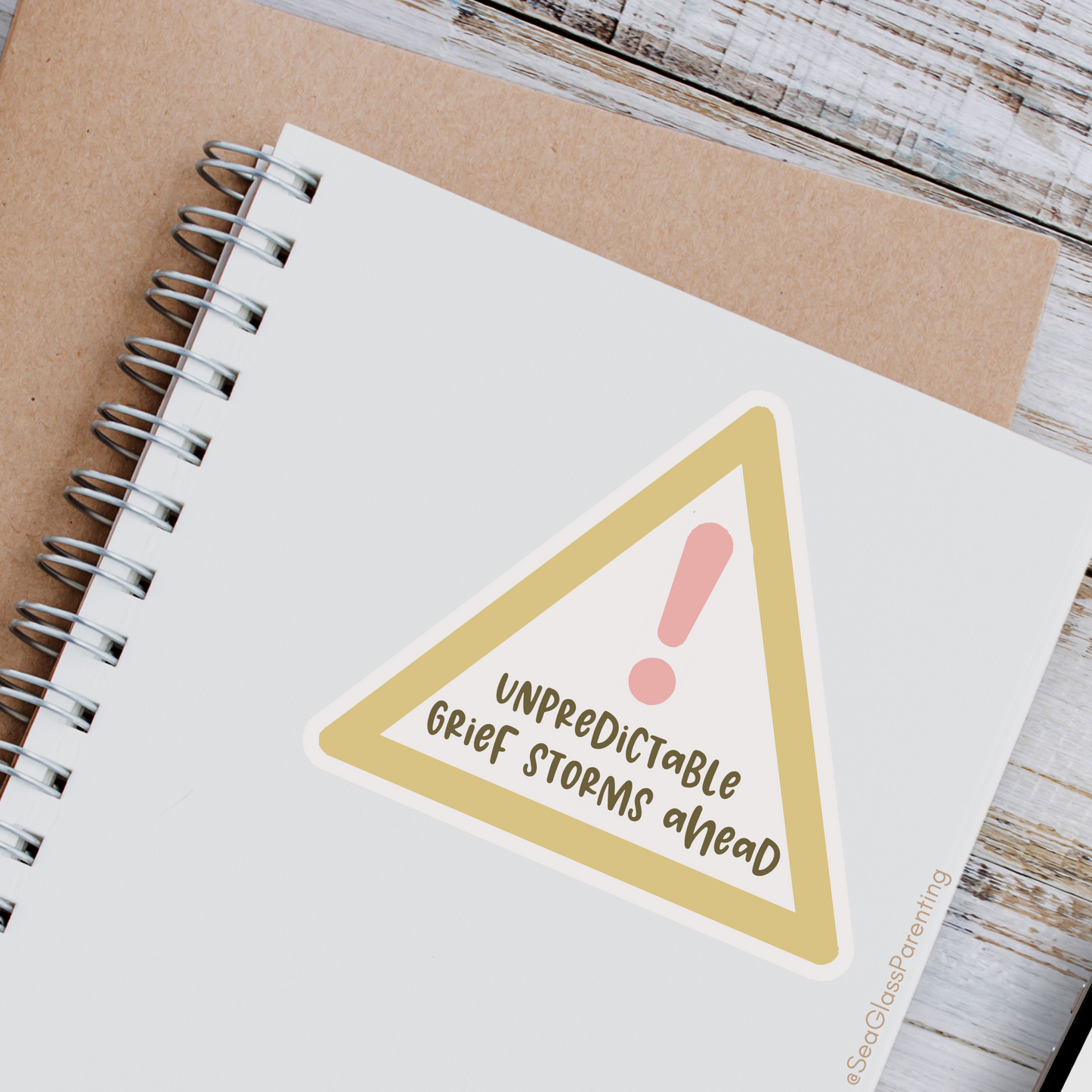 Warning: Unpredictable Grief Storms Ahead—Grief Awareness and Education (vinyl sticker)