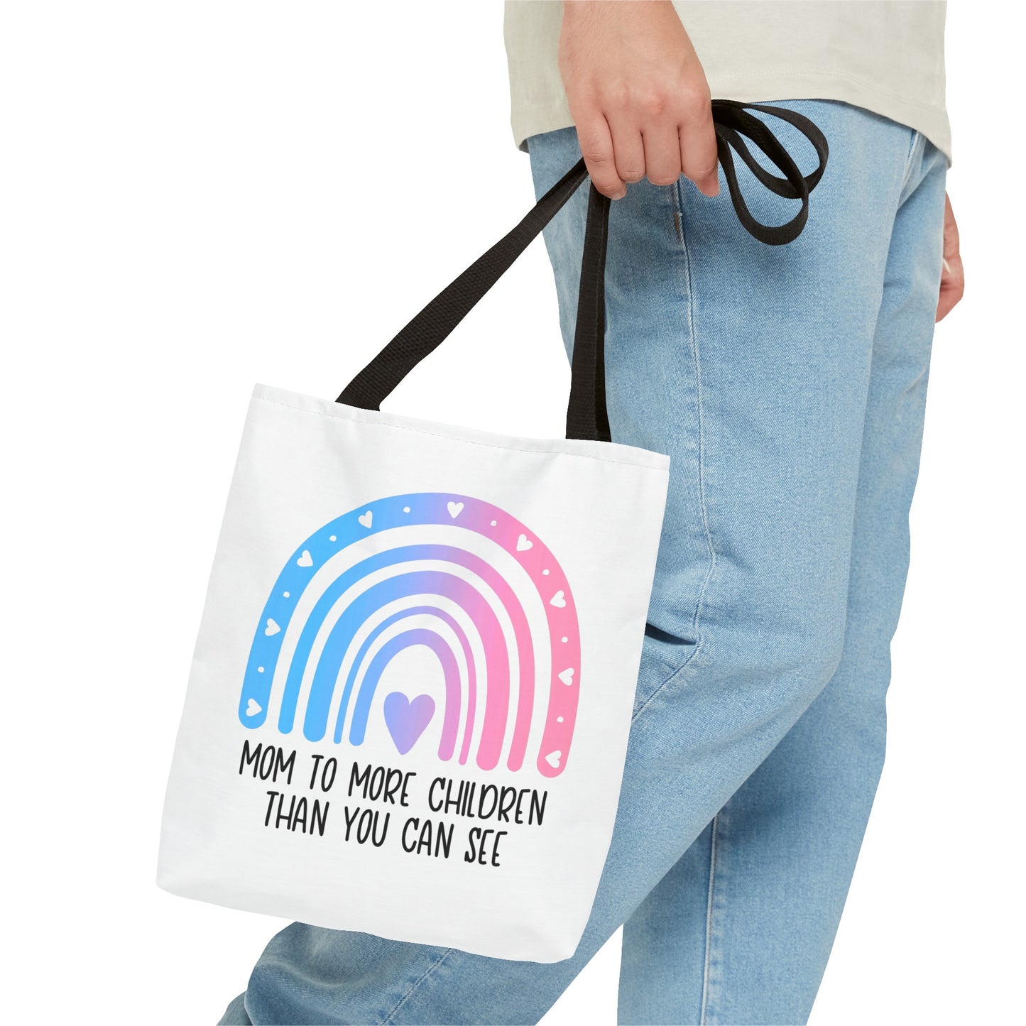 Mom/Dad to more children than you can see—Baby Loss Awareness and Remembrance (poly tote bag)