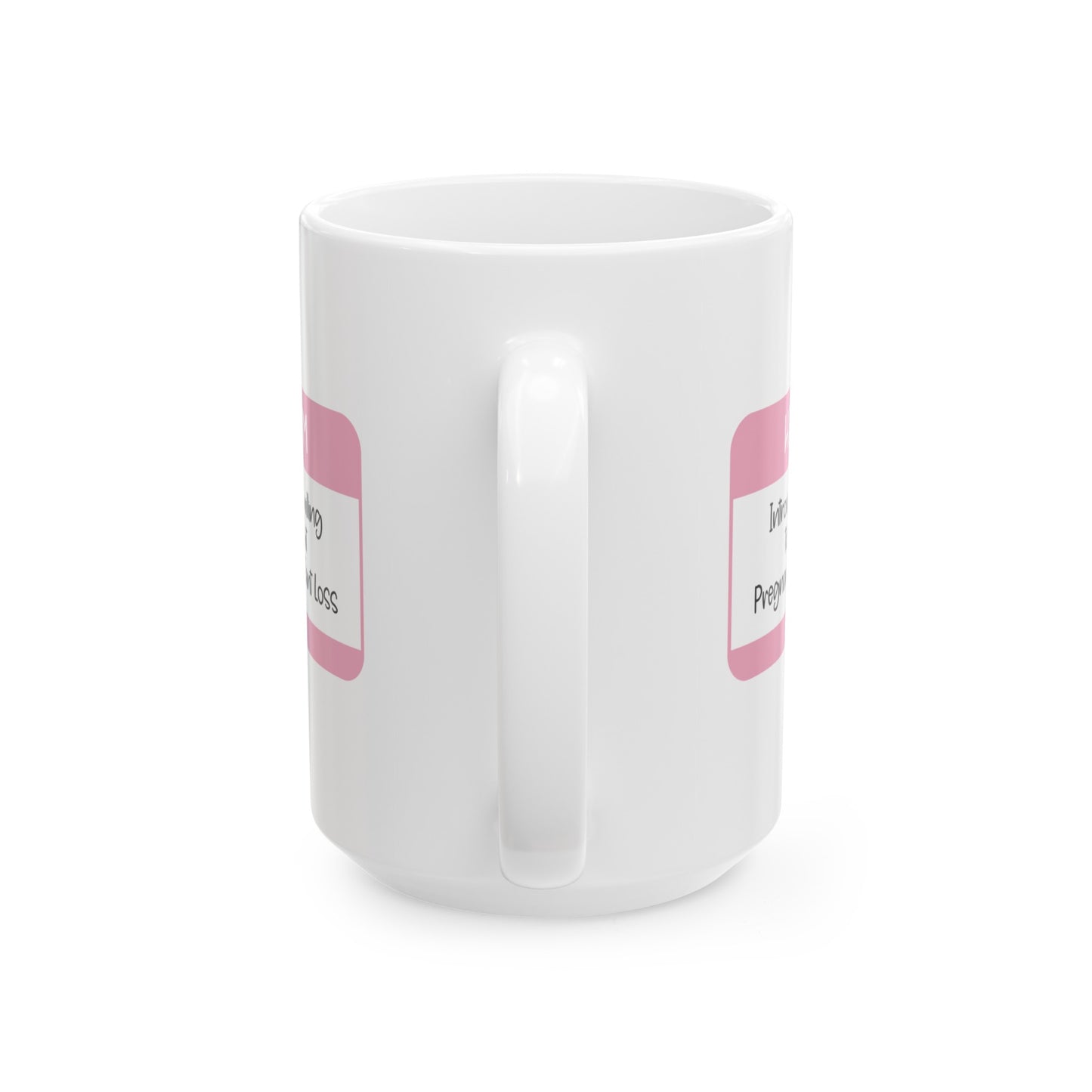 Hello I'm Introverted but willing to talk about Pregnancy and Infant Loss—Baby Loss Awareness and Remembrance (ceramic coffee mug)