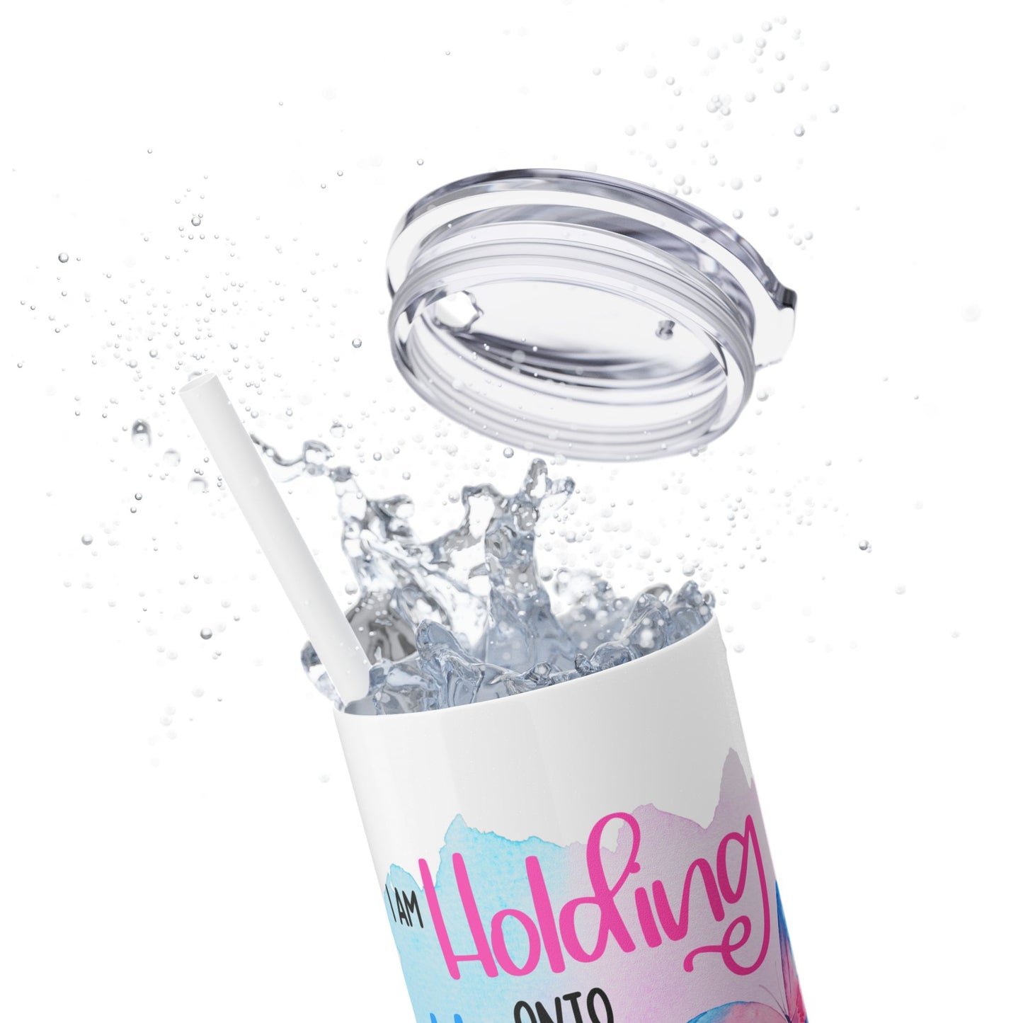 I am Holding onto Hope with Butterfly—Life after Pregnancy Loss (stainless steel tumbler)