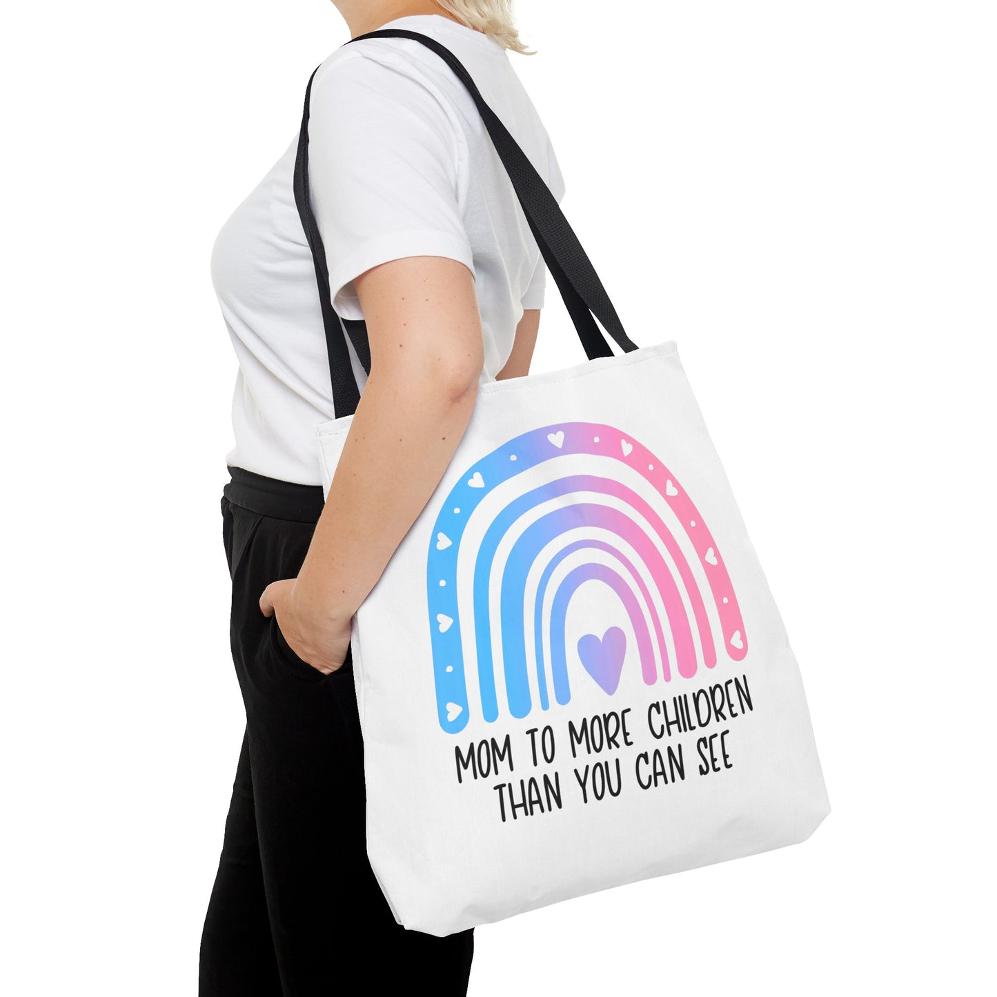 Mom/Dad to more children than you can see—Baby Loss Awareness and Remembrance (poly tote bag)