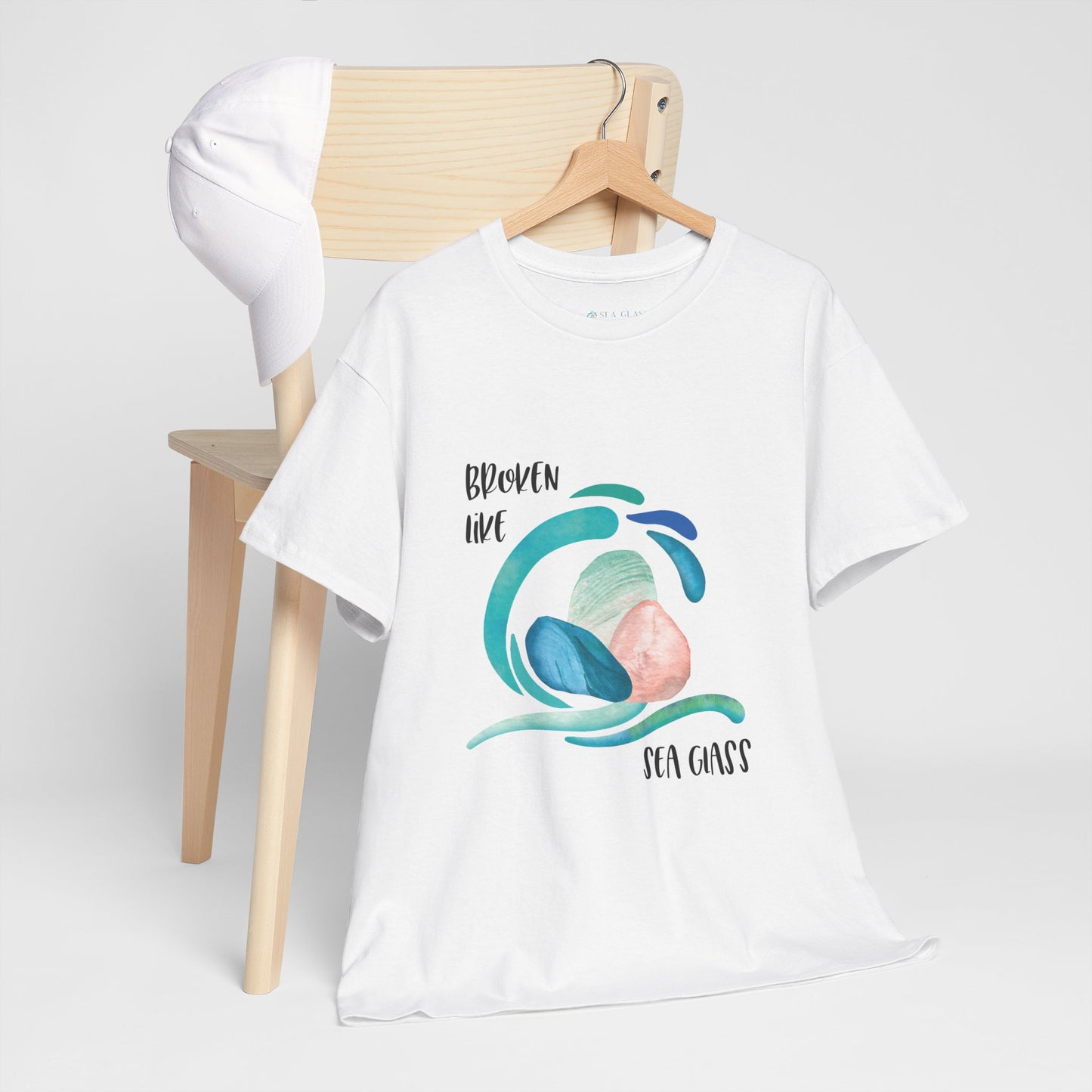 Broken like Sea Glass life metaphor—Life and Authenticity (unisex T-shirt)