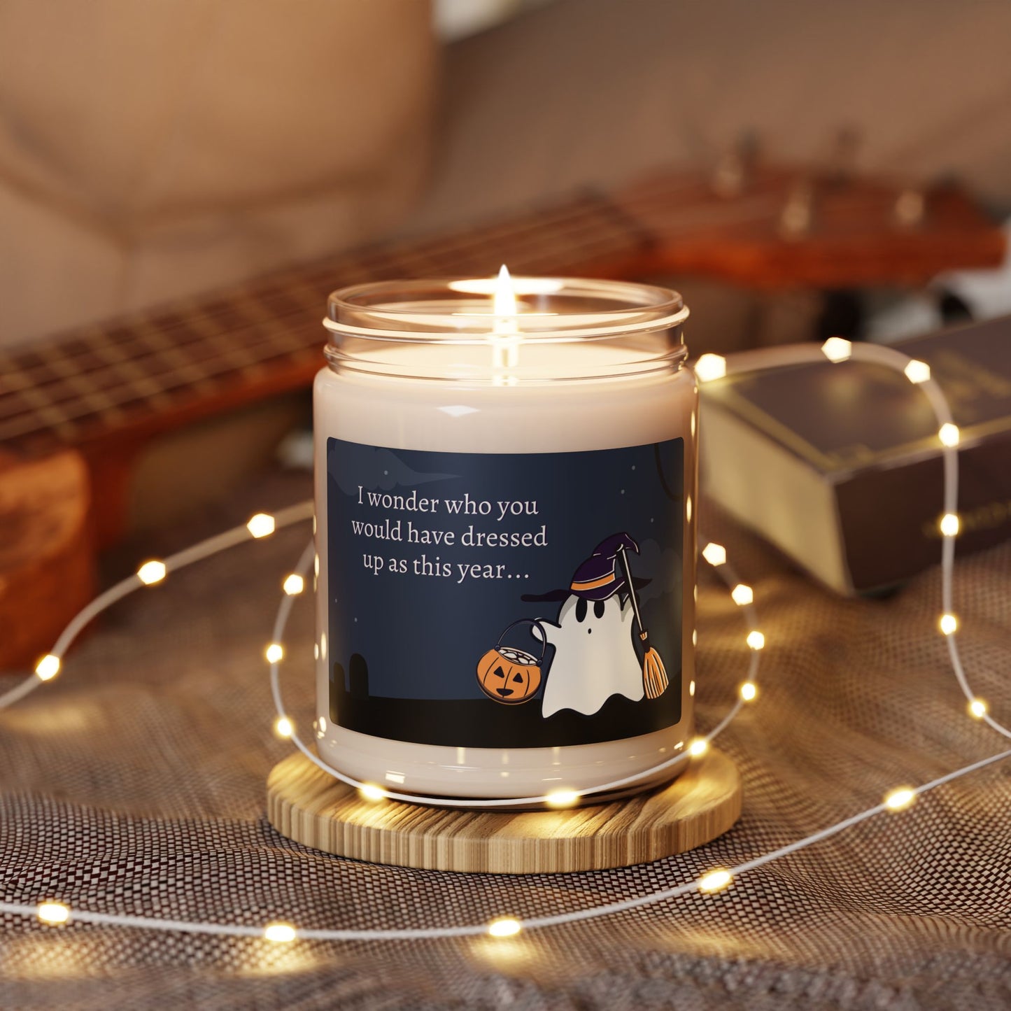 Pumpkin w/Ghost, I Wonder Who you Would Have Dressed Up as This Year—Baby Loss Remembrance (9 oz soy candle)