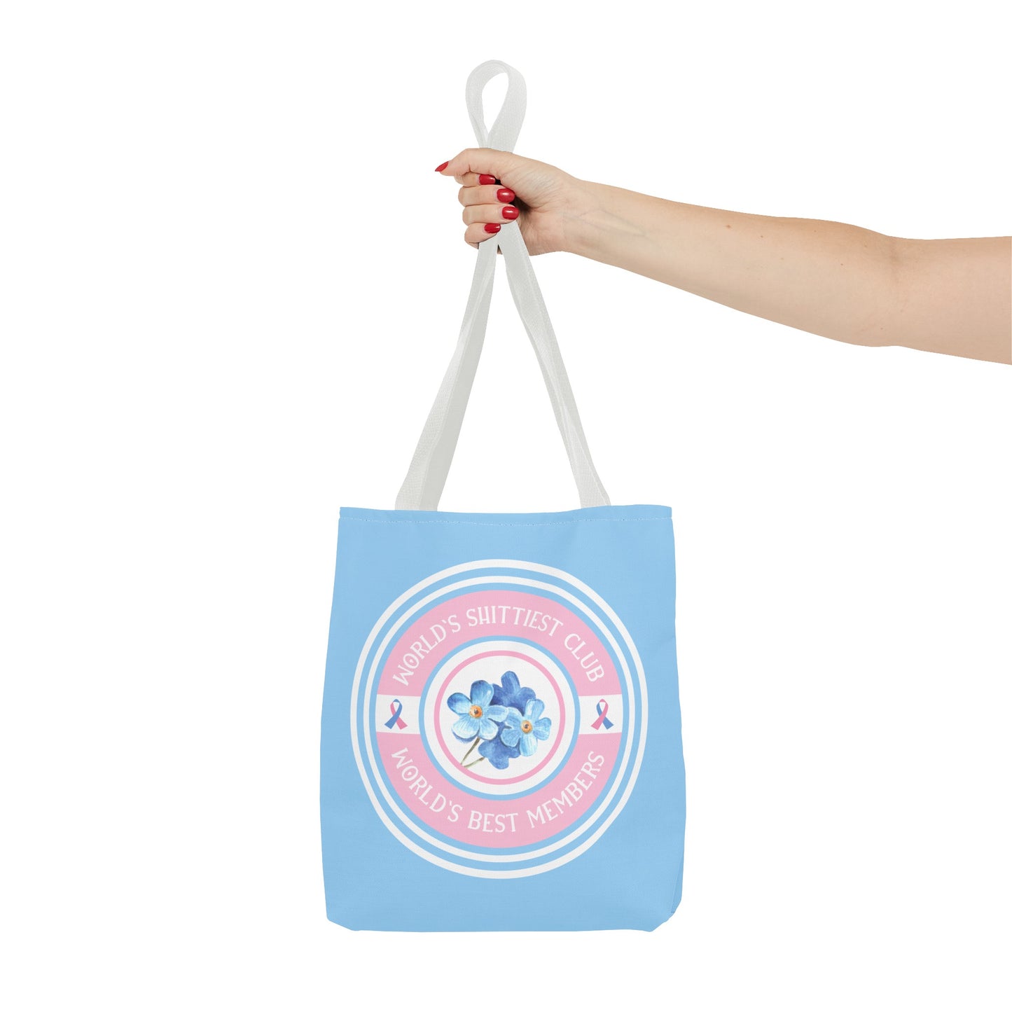 World's Shittiest Club; World's Best Members—Grief Community (poly tote bag)