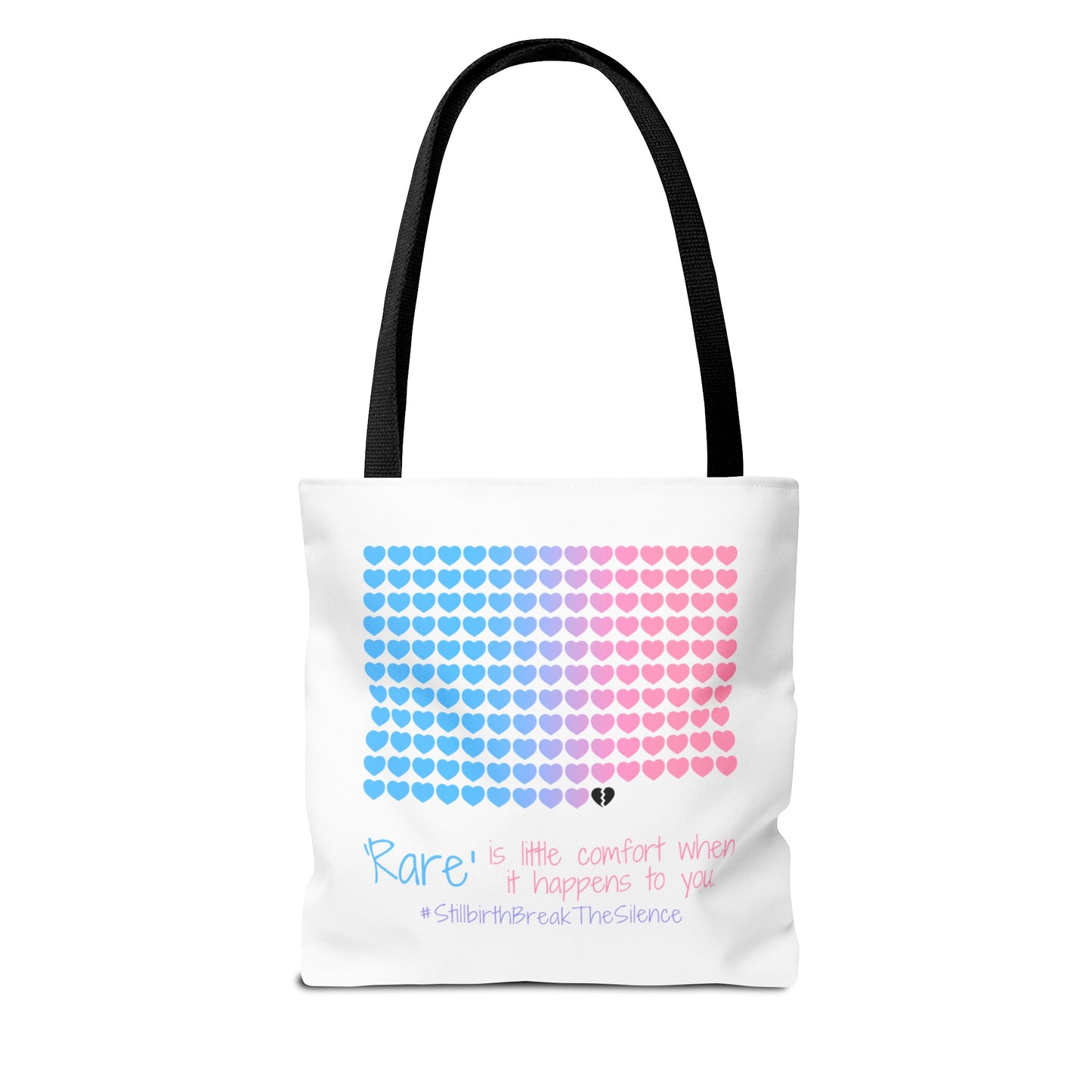 Rare is little comfort when it happens to you—Stillbirth break the silence, 1 in 160 (poly tote bag)