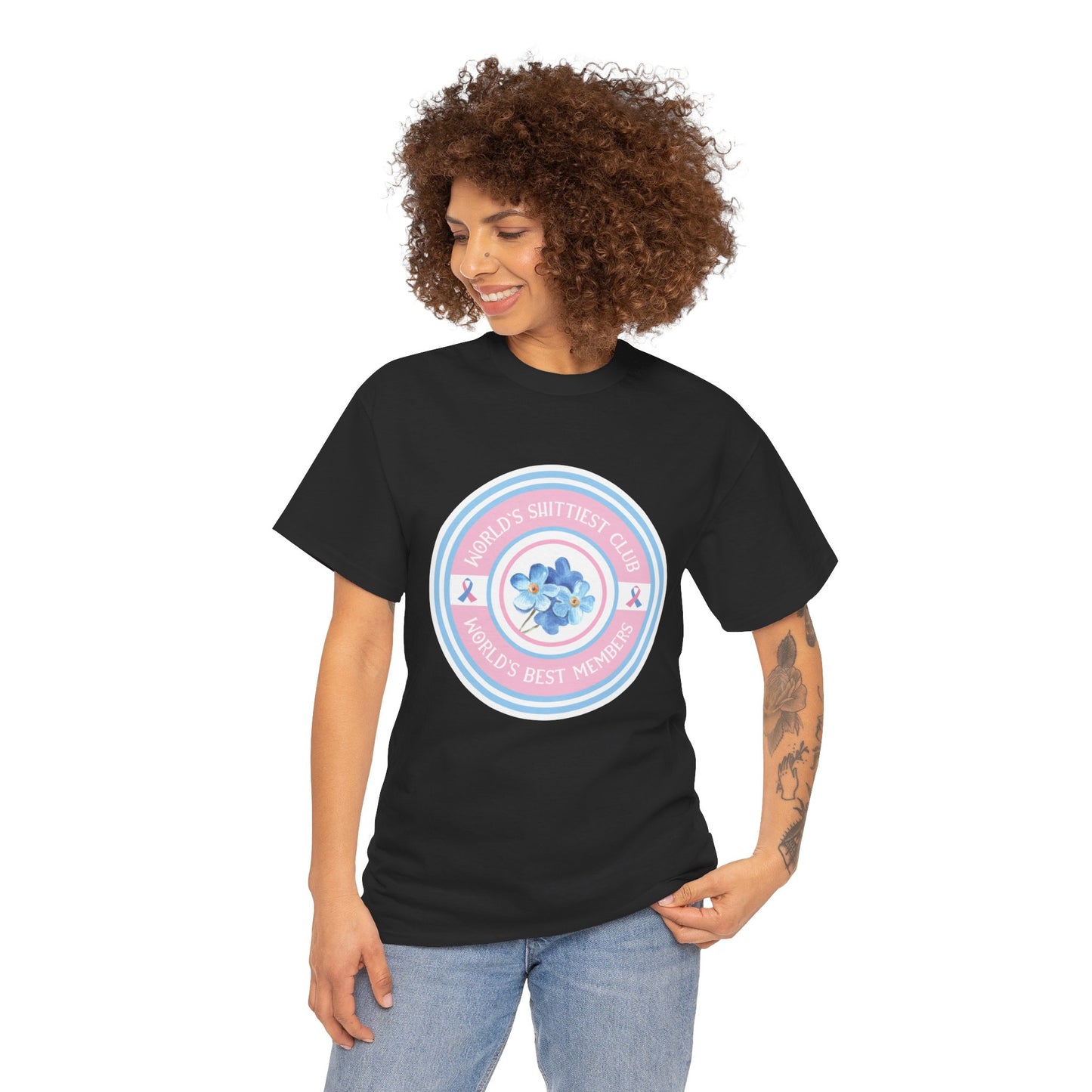 World's Shittiest Club; World's Best Members—Grief Community (unisex T-shirt)