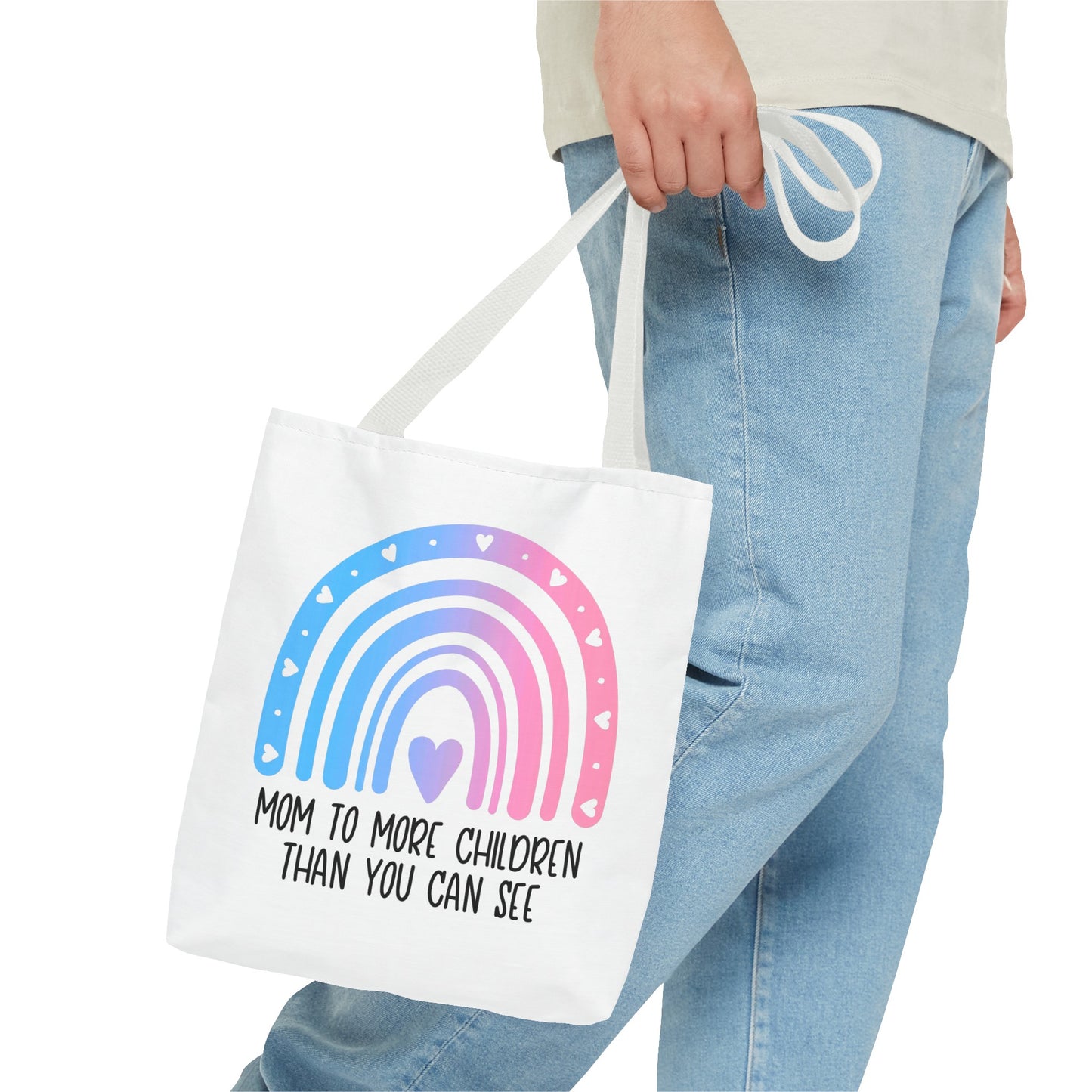 Mom/Dad to more children than you can see—Baby Loss Awareness and Remembrance (poly tote bag)