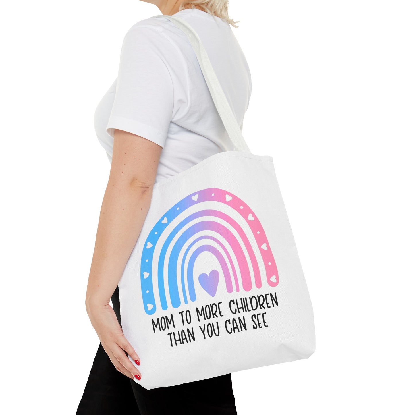 Mom/Dad to more children than you can see—Baby Loss Awareness and Remembrance (poly tote bag)