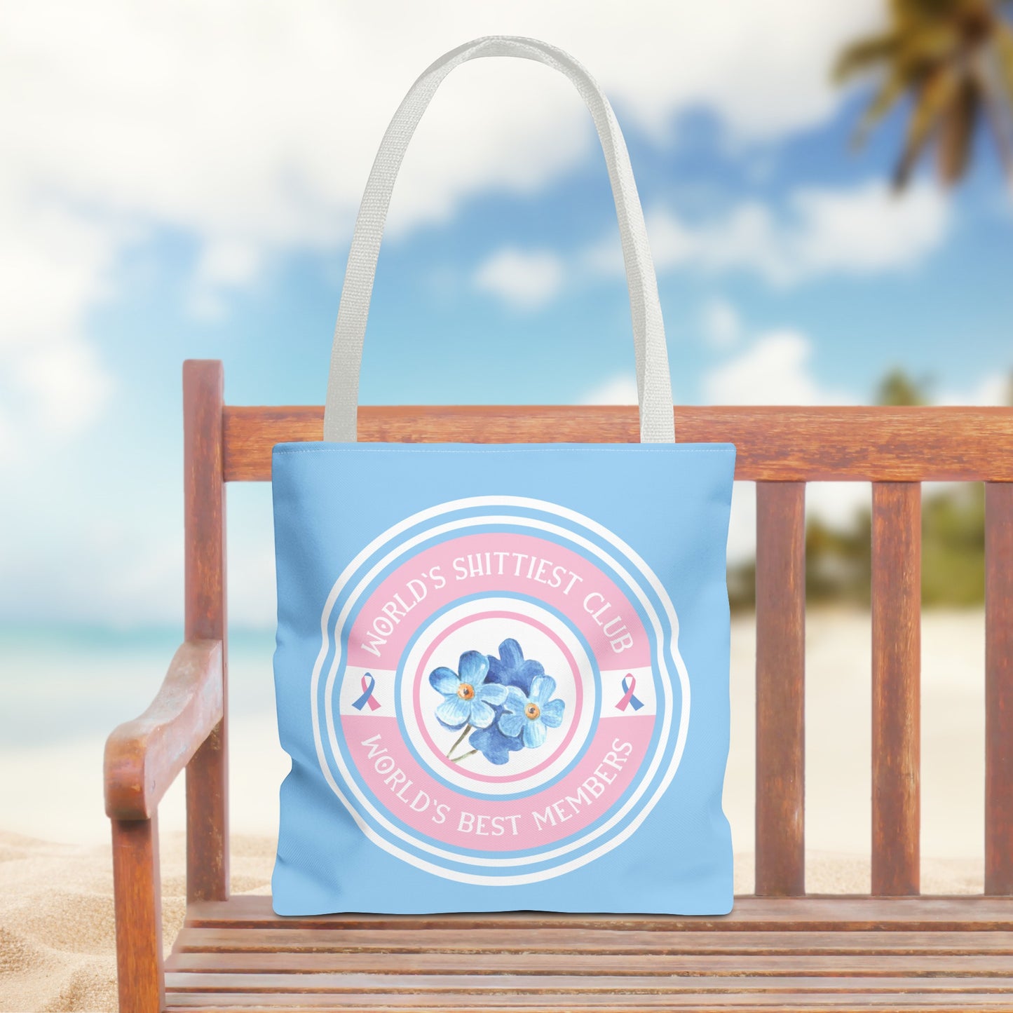 World's Shittiest Club; World's Best Members—Grief Community (poly tote bag)