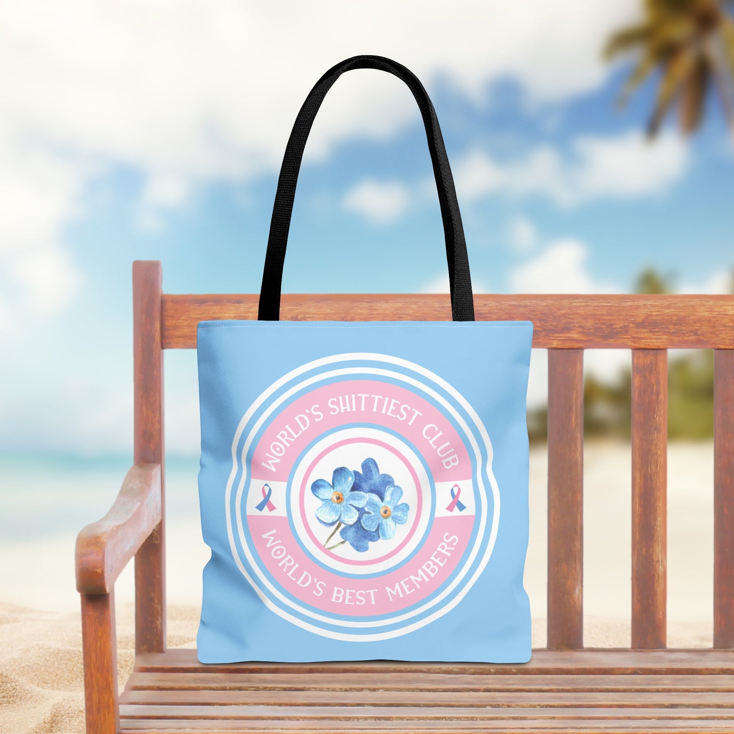 World's Shittiest Club; World's Best Members—Grief Community (poly tote bag)