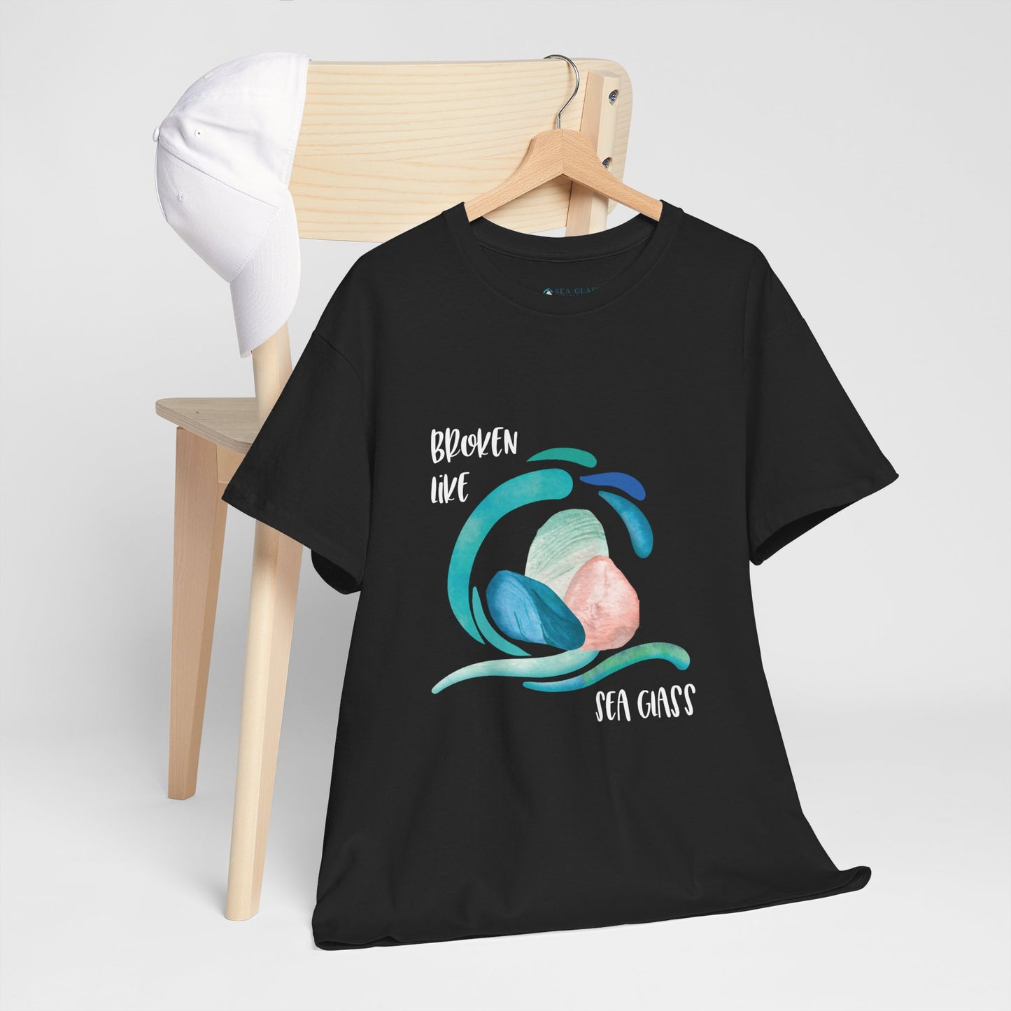 Broken like Sea Glass life metaphor—Life and Authenticity (unisex T-shirt)