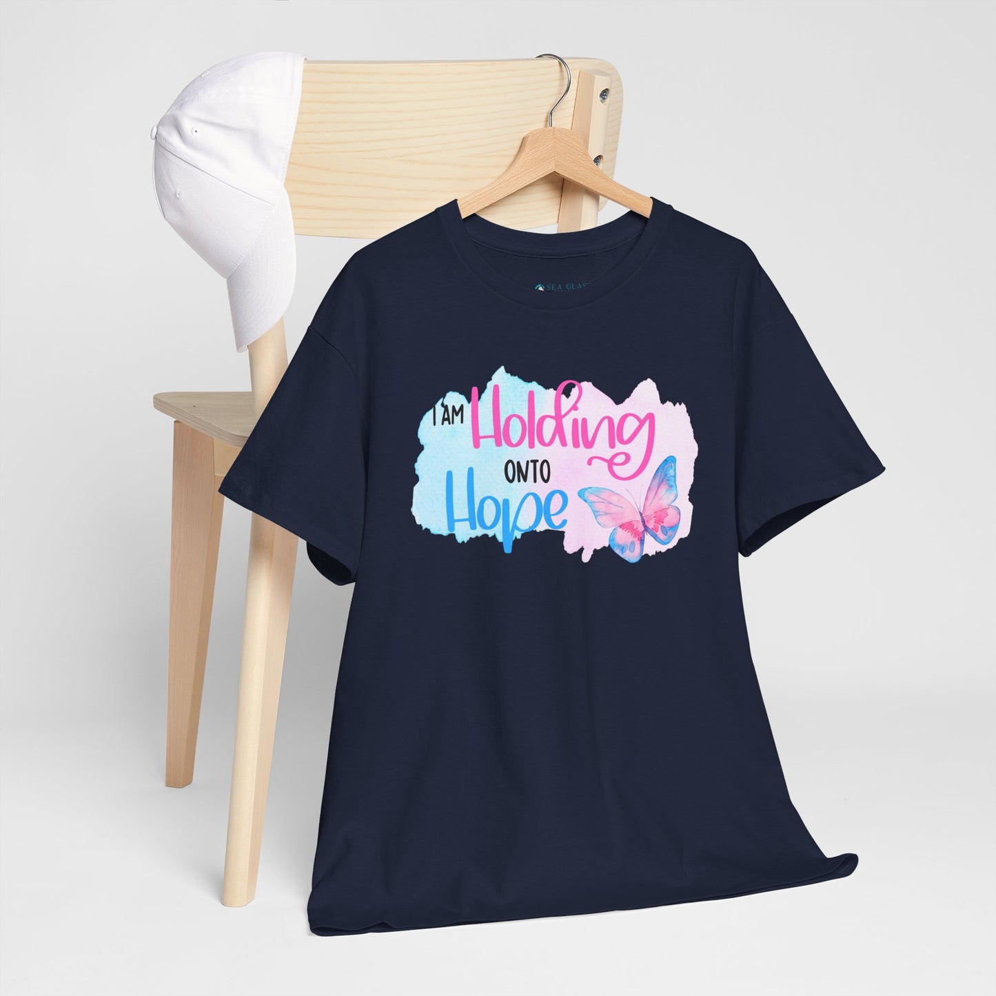 I am Holding onto Hope with Butterfly—Life after Pregnancy Loss (unisex T-shirt)