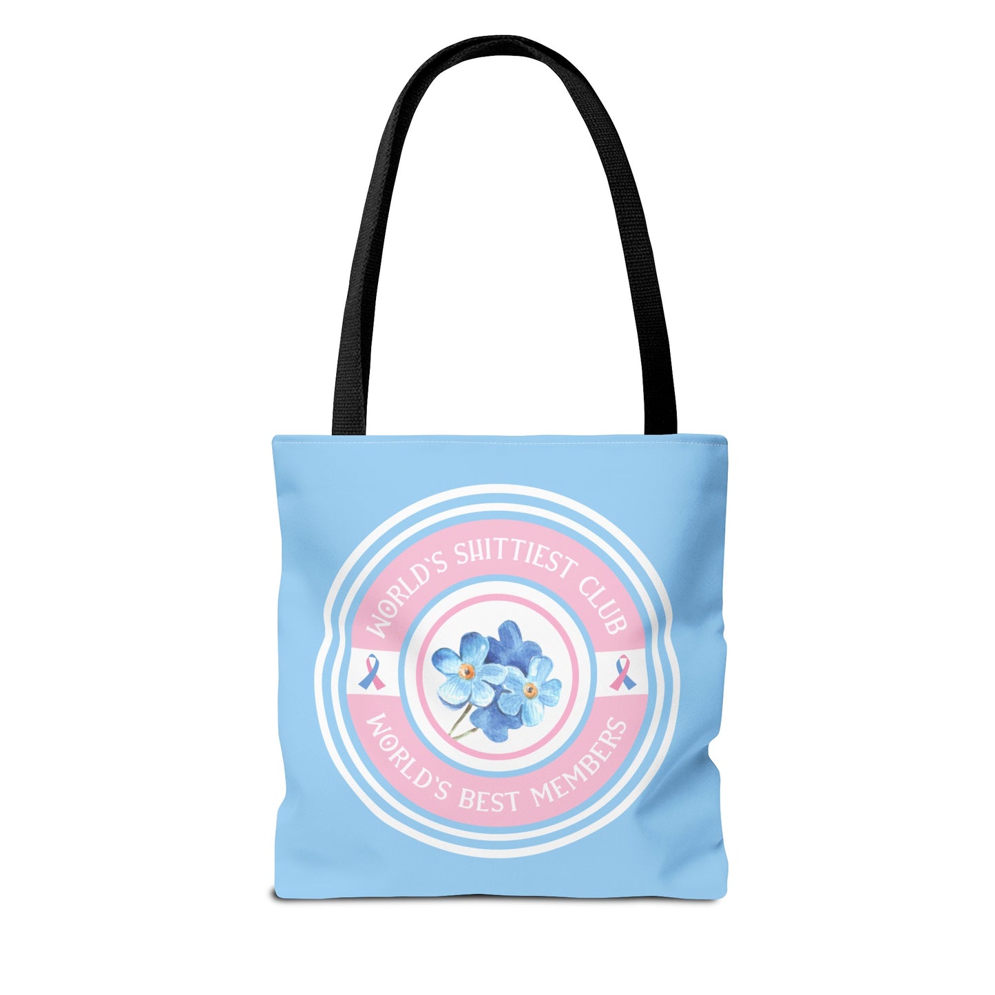 World's Shittiest Club; World's Best Members—Grief Community (poly tote bag)