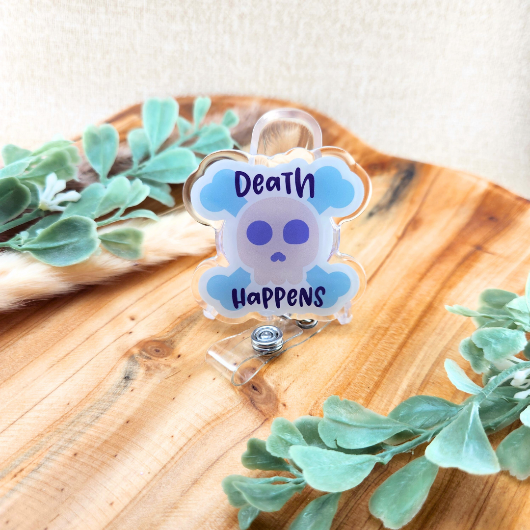 Death Happens w/Cartoon Skull—Death Positivity (badge reel)